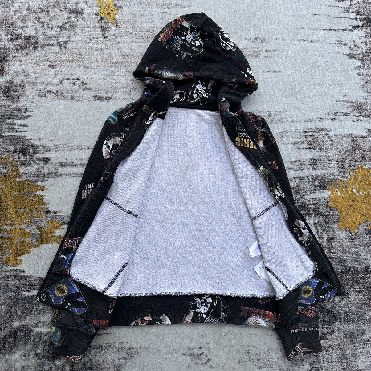 Hysteric Glamour HYSTERIC GLAMOUR ALL OVER GRAPHIC FULL PRINT ZIP HOODIE RARE Size US XS / EU 42 / 0 - 4 Thumbnail