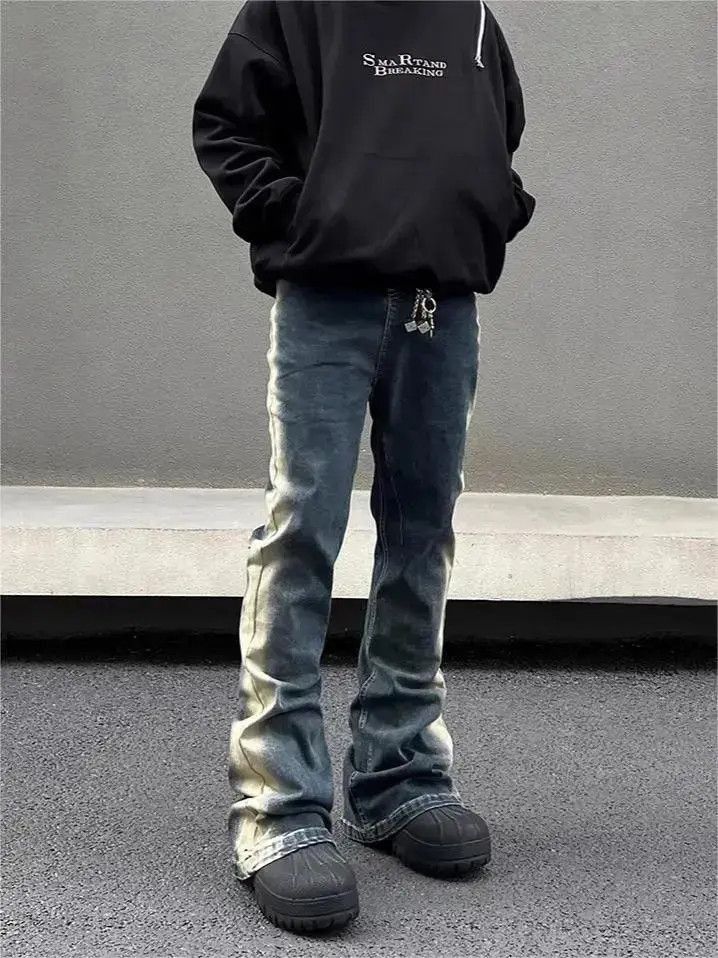 Japanese Brand Straight washed gradient jeans Size US 32 / EU 48 - 4 Thumbnail
