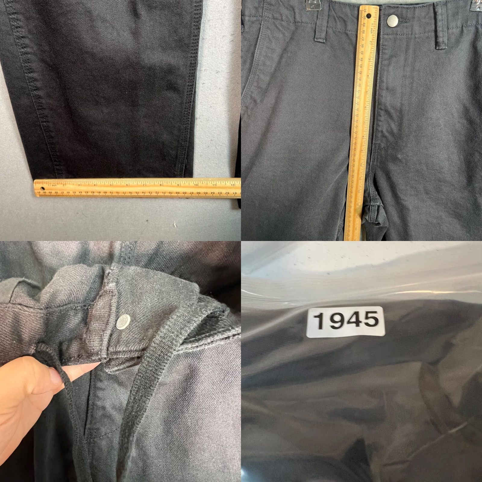 Vintage GU Pants 36 in Waist Black Cotton Relaxed Fit Chino XL Mens Size US 36 / EU 52 - 8 Thumbnail