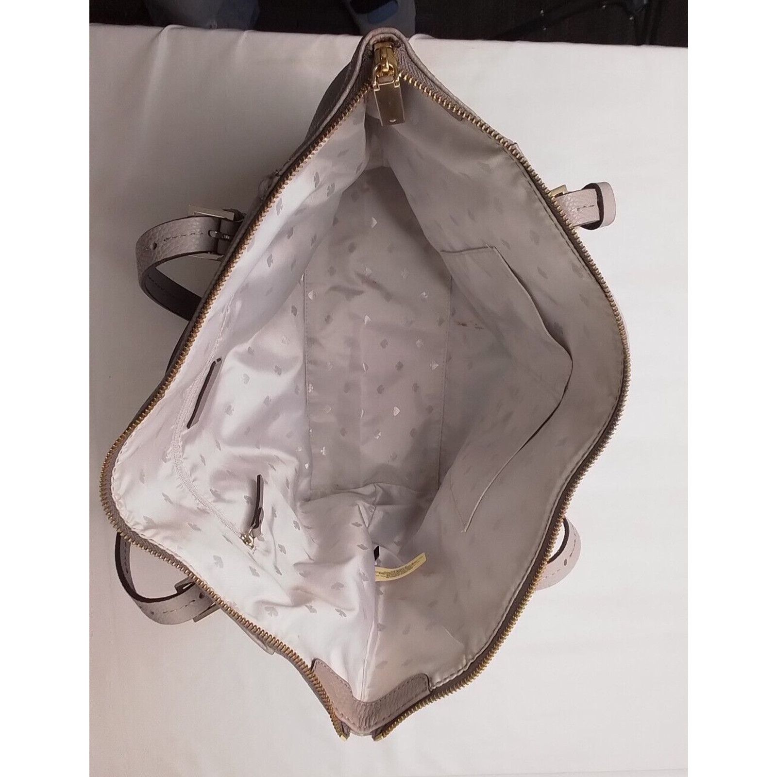 Kate Spade Kate Spade NY Handbag Orchard Street Maya Leather Tote Gray Size ONE SIZE - 13 Thumbnail