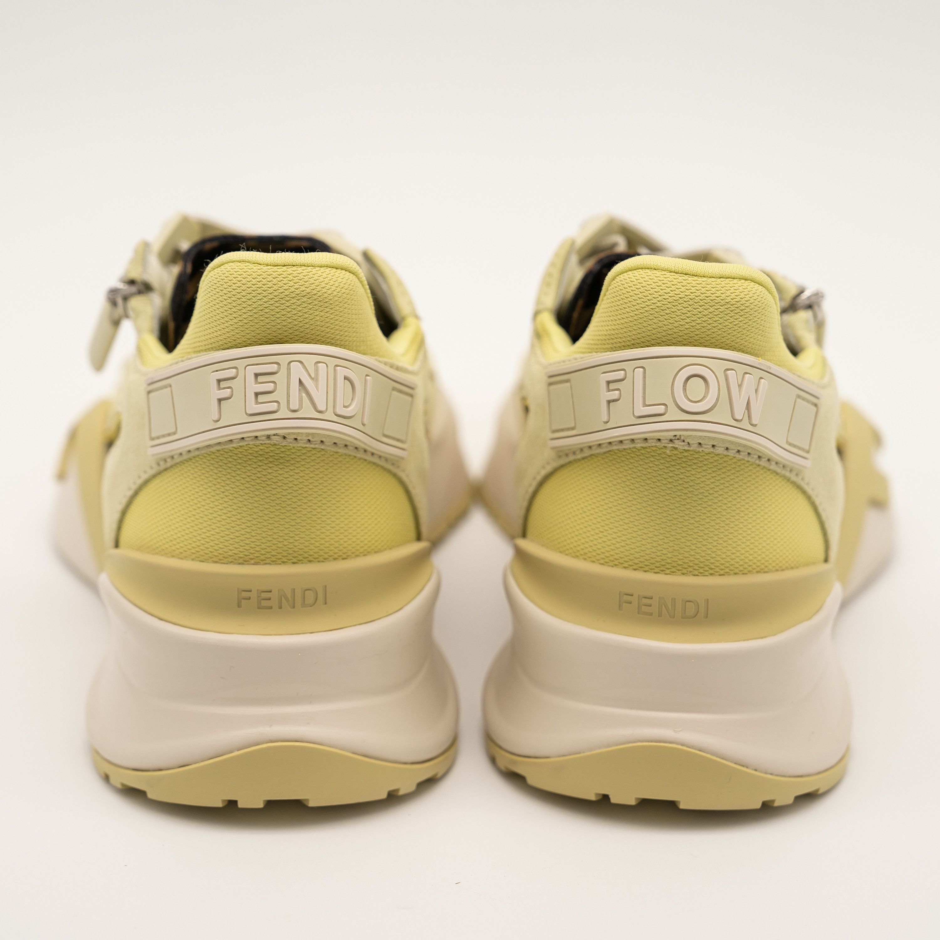 Fendi 38 eu 8 us Fendi Flow Sneakers Runner Yellow Green FF logo Size US 8 / IT 38 - 5 Thumbnail