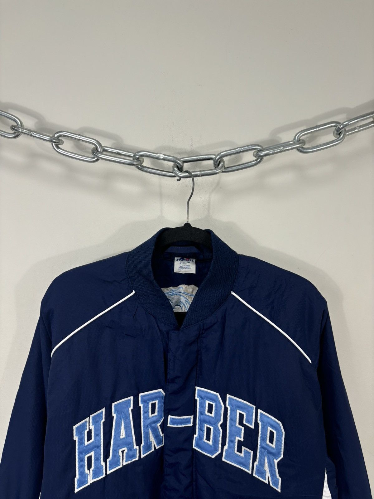 Russell Athletic Vintage Russell Athletic Big Logo Blue Nylon Bomber Jacket Size US S / EU 44-46 / 1 - 4 Thumbnail