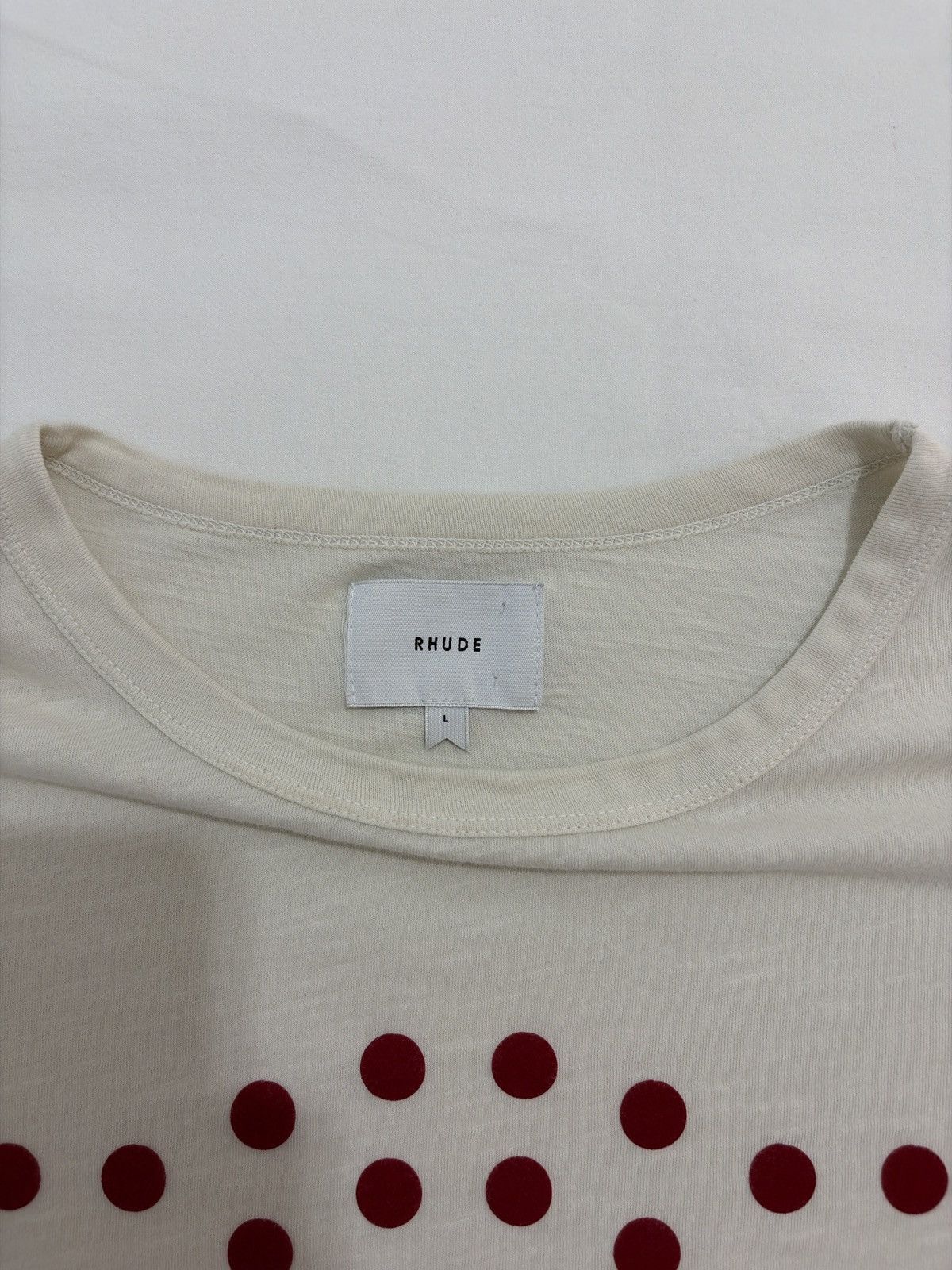 Rhude Rhude Flocked Burnout Tee Size US L / EU 52-54 / 3 - 6 Thumbnail