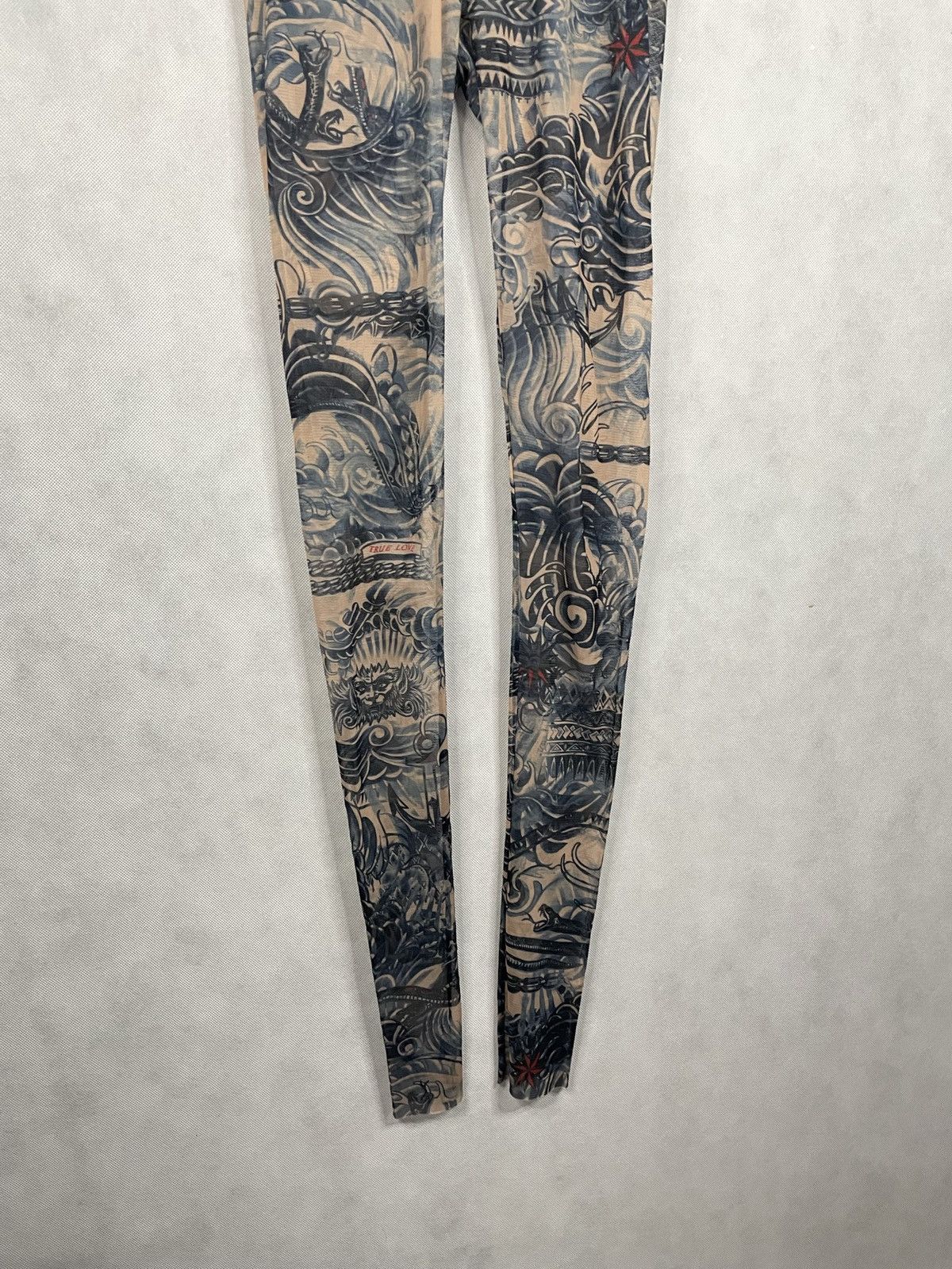 Jean Paul Gaultier Jean Paul Gaultier JPG Lindex Tattoo Y2k Leggings Mesh Pants Size 27" / US 4 / IT 40 - 4 Thumbnail
