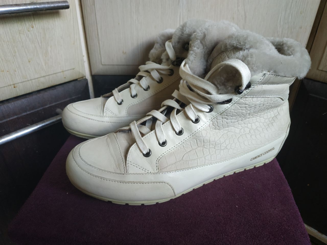 Other Candice Cooper Fur Lined Winter Sneakers Boots White 8.5 Size US 8.5 / IT 38.5 - 8 Thumbnail