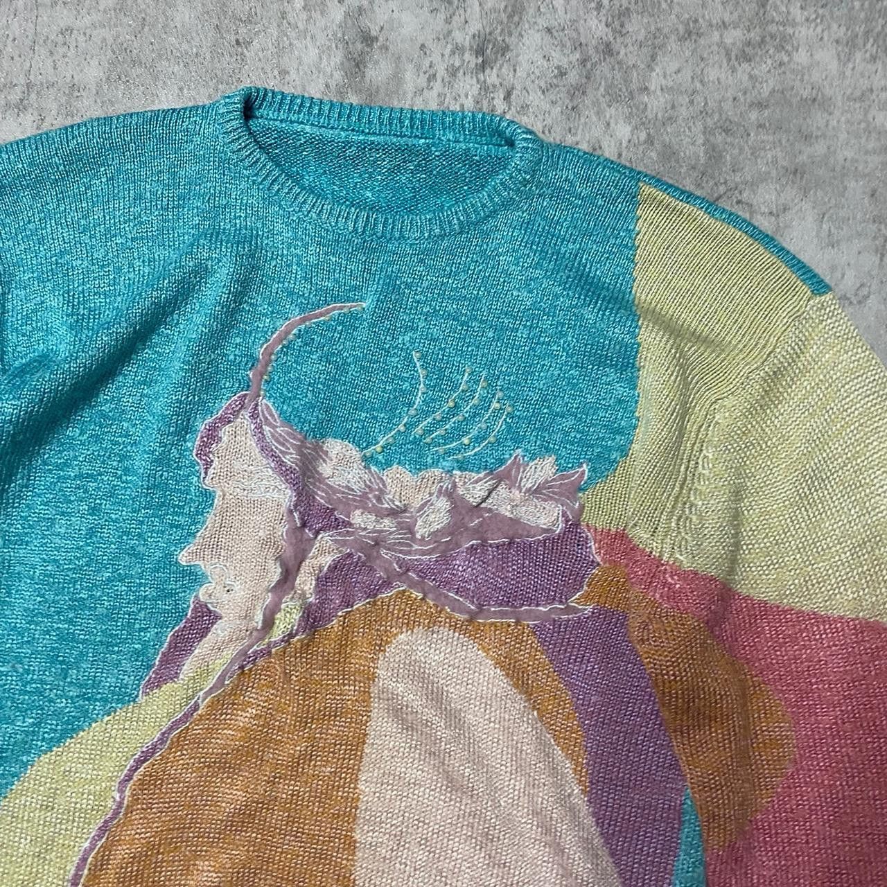 Other Multi-coloured abstract print knitted sweater #loungewear Size M / US 6-8 / IT 42-44 - 2 Thumbnail