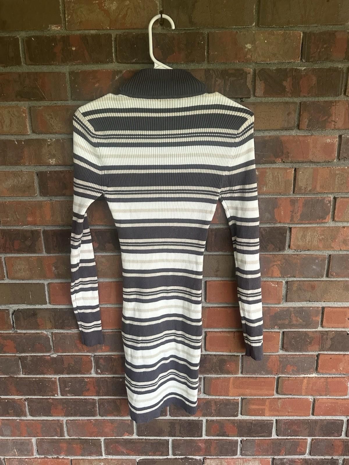 Designer Small 90s Vintage Stretch Dress Striped Size S / US 4 / IT 40 - 6 Thumbnail