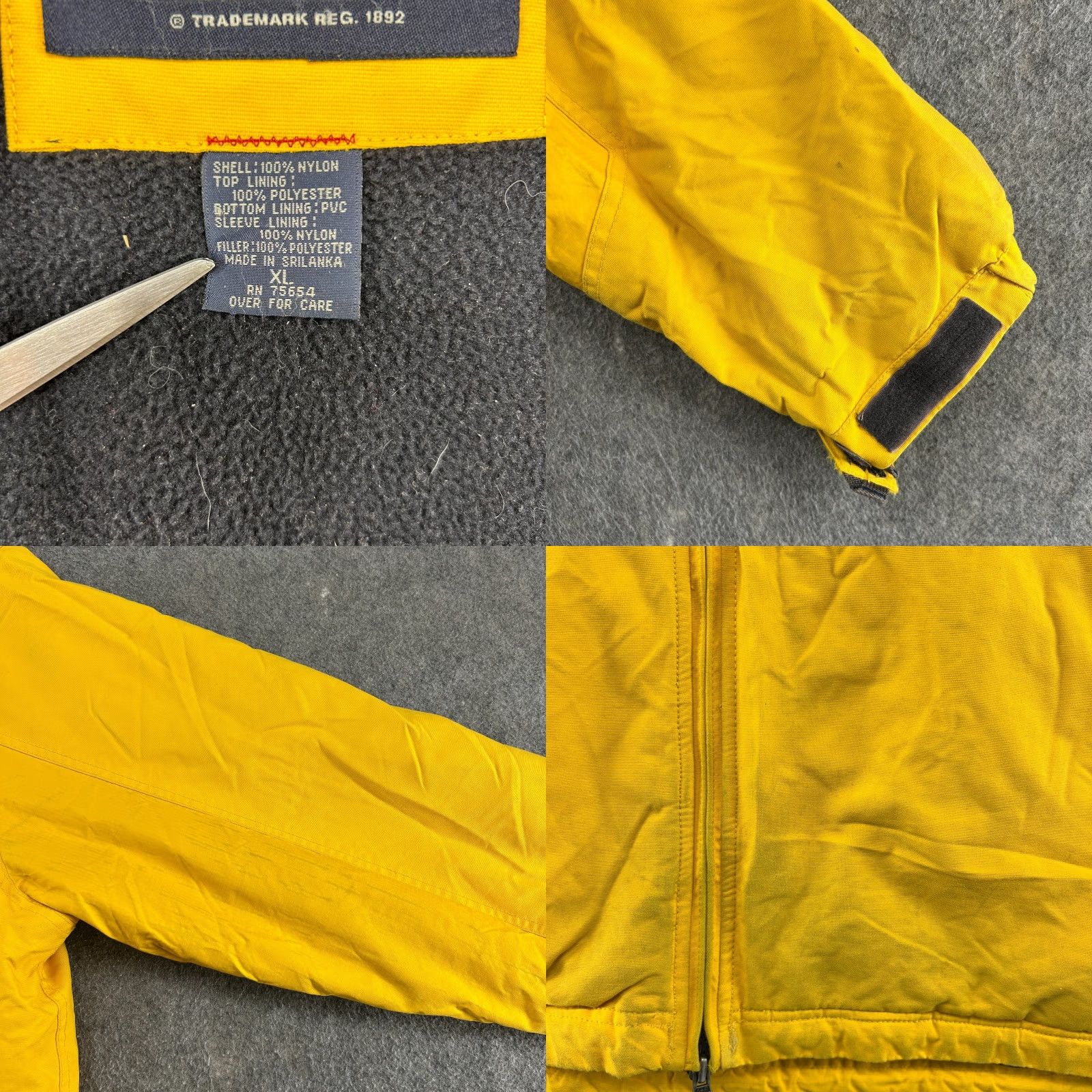 Abercrombie & Fitch VINTAGE Abercrombie Jacket Mens XL Yellow Parka Full Zip Fleece Lined Snow 90s Size US XL / EU 56 / 4 - 8 Thumbnail
