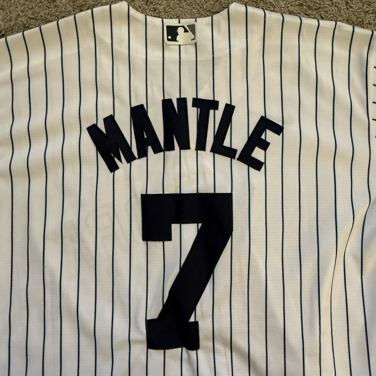 Nike 🔴New York Yankees Jersey Size Large Baseball Pin Stripes Size US L / EU 52-54 / 3 - 7 Thumbnail