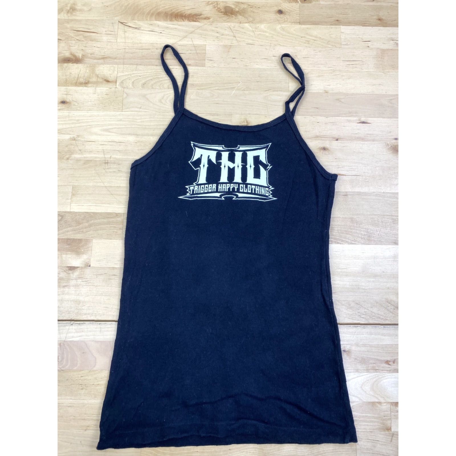 Vintage THC Tank Top Womens Black Cannabis Small Tank Top Size S / US 4 / IT 40 - 3 Thumbnail