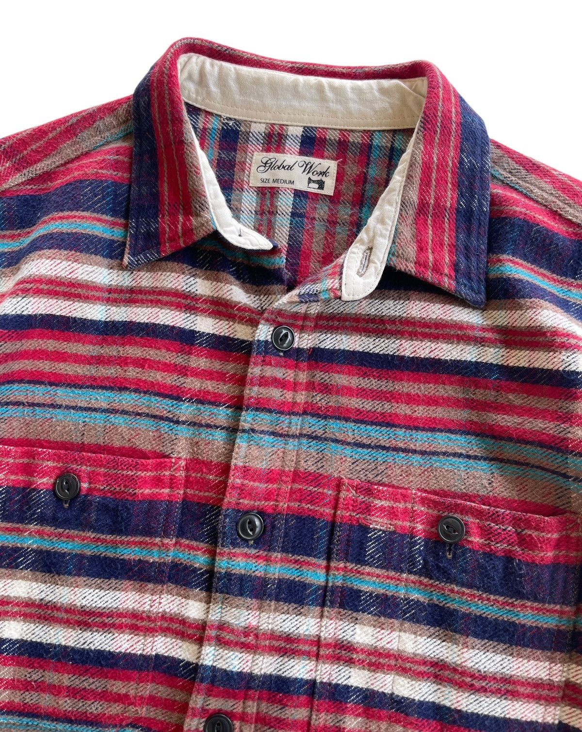 Global Work Global Work Japan Stripe Flannel Work Shirts Size US S / EU 44-46 / 1 - 6 Thumbnail