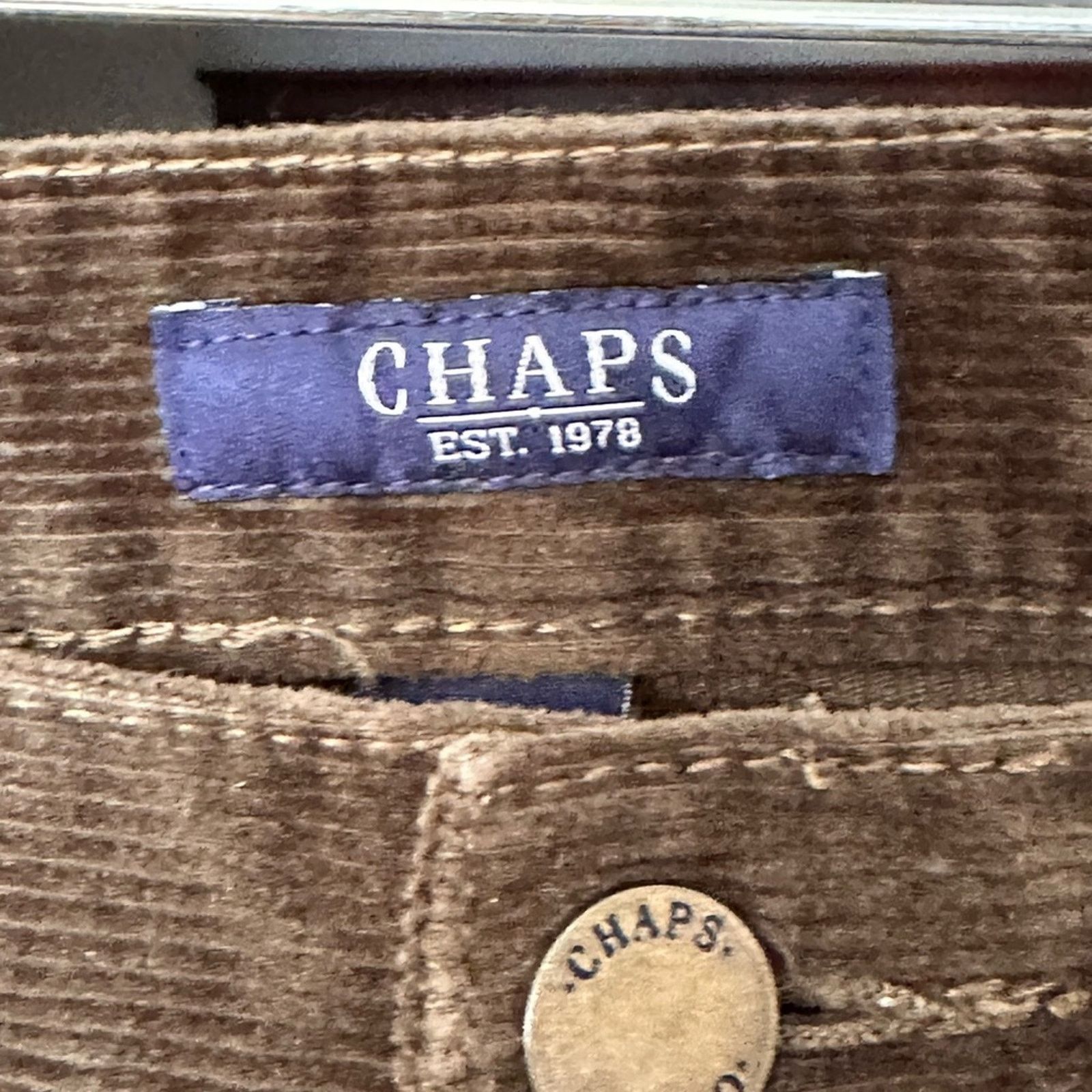 Chaps Chaps Dark Green Corduroy Mid Rise Straight Leg Pant Size 28" / US 6 / IT 42 - 4 Thumbnail