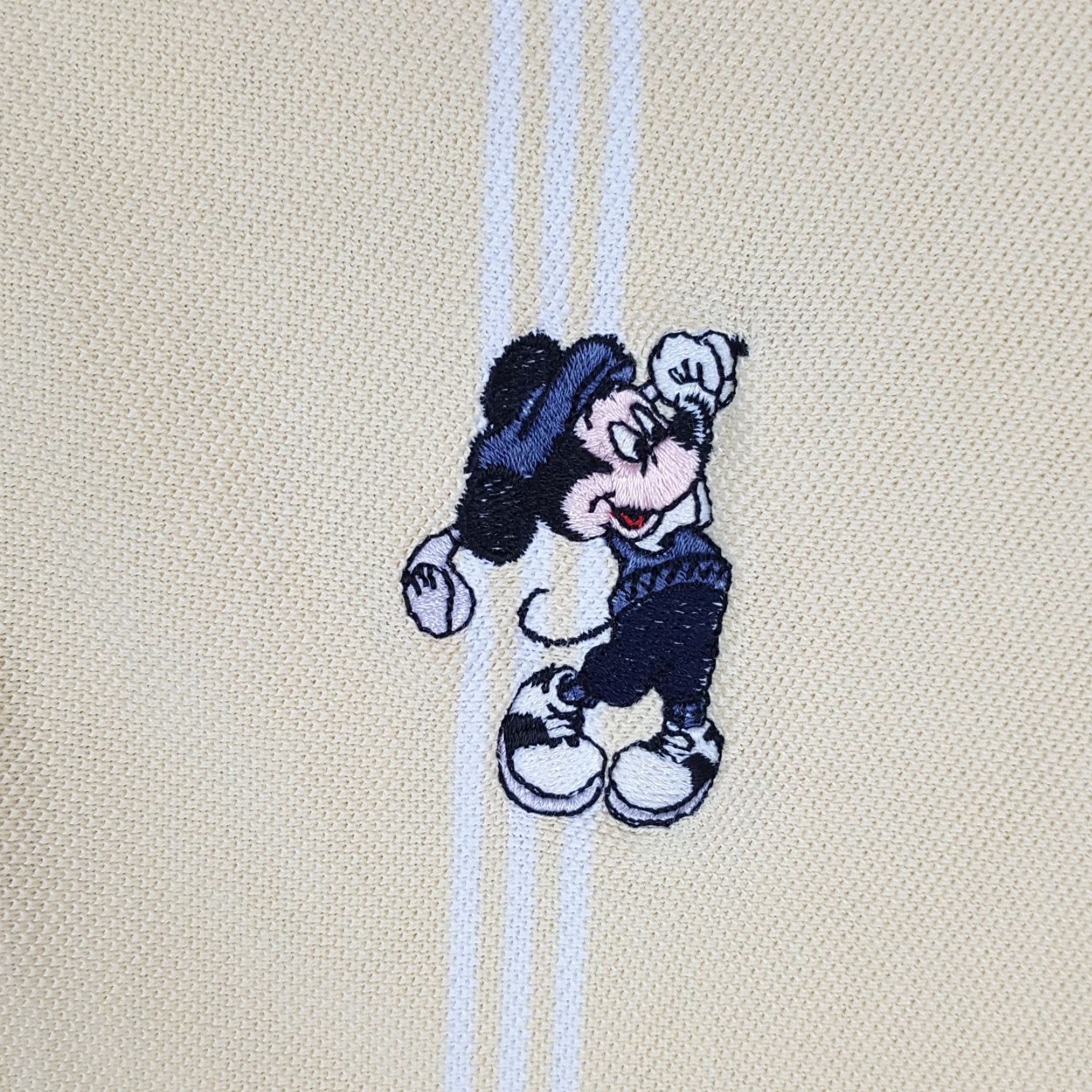 Izod VINTAGE Disney Mickey Mouse Polo Shirt Men 2XL Yellow Cotton Casual Golf 90s Size US XXL / EU 58 / 5 - 3 Thumbnail