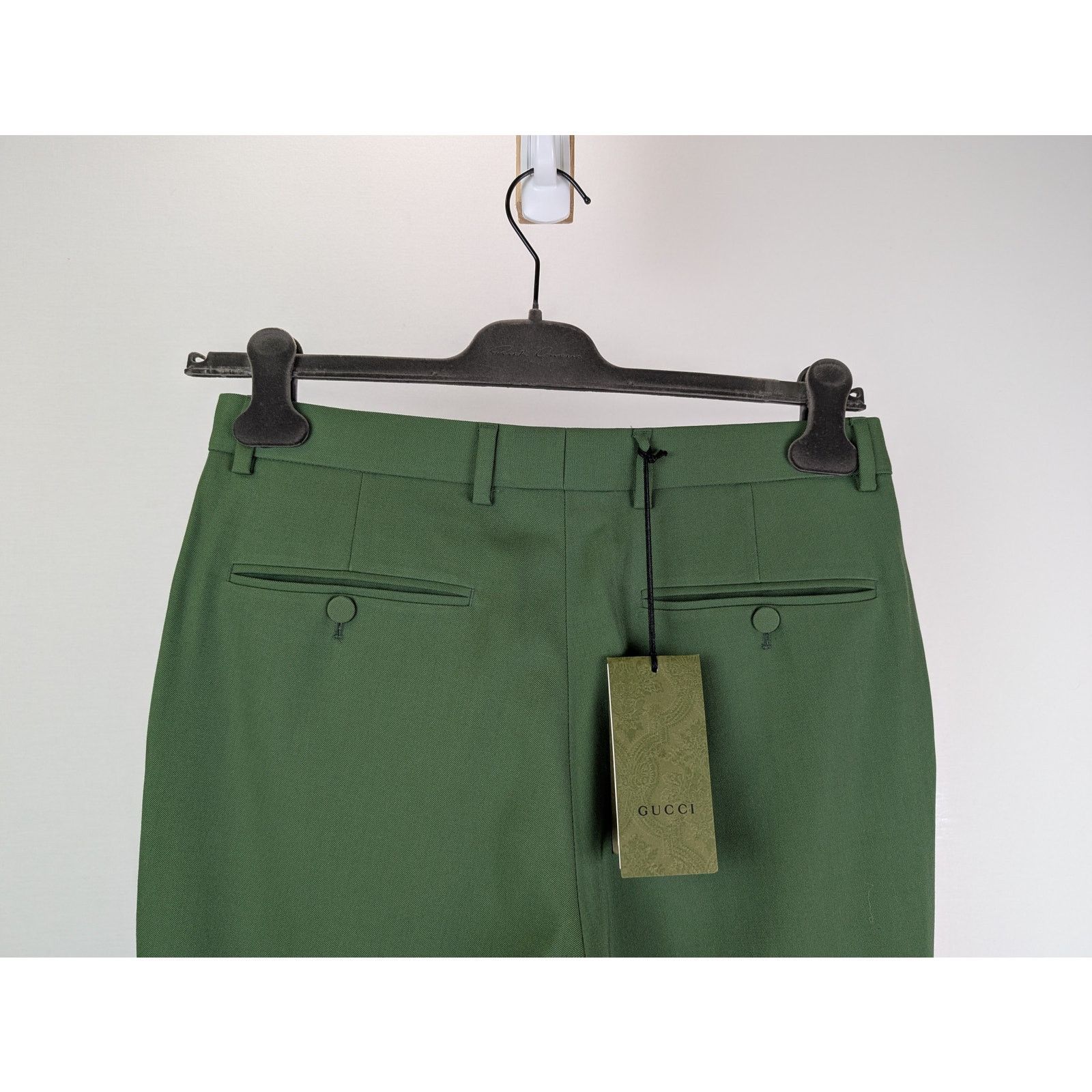 Gucci o1rshd1 Aria Pant English Wool Gabardine Pants Sage Green Size US 30 / EU 46 - 8 Thumbnail