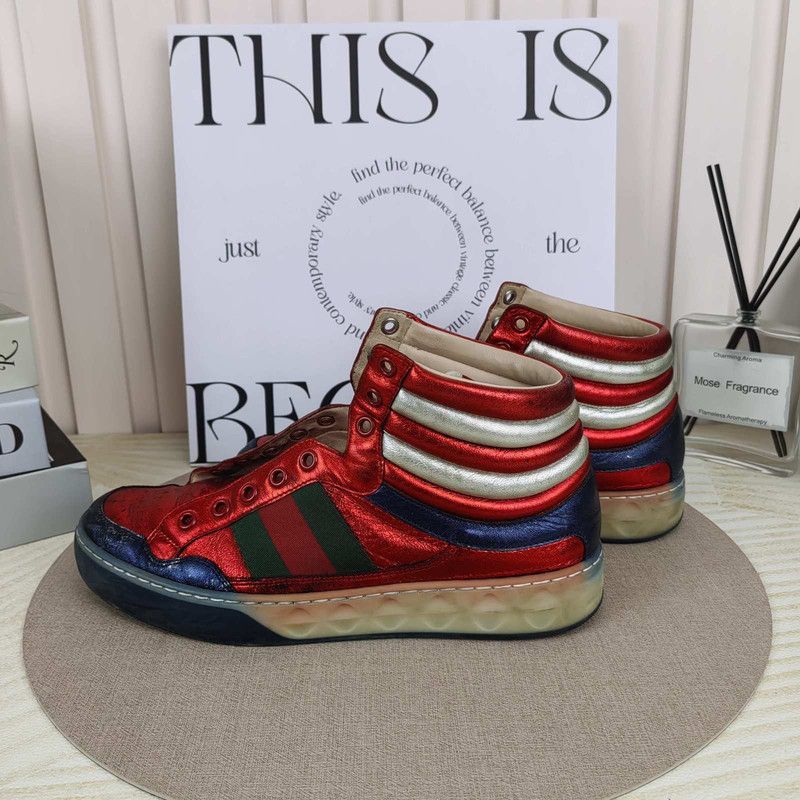Gucci Gucci Colorblock High-Top Casual Sneakers 0079 Size US 8.5 / EU 41-42 - 1 Thumbnail