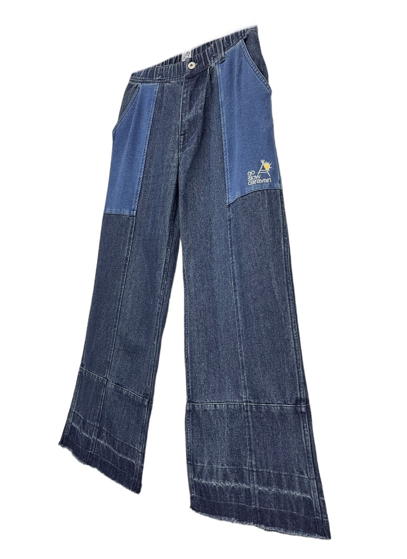 go slow caravan 🔥Vintage GO SLOW CARAVAN Elastic Waist Wide Leg Denim Size 30" / US 8 / IT 44 - 7 Thumbnail
