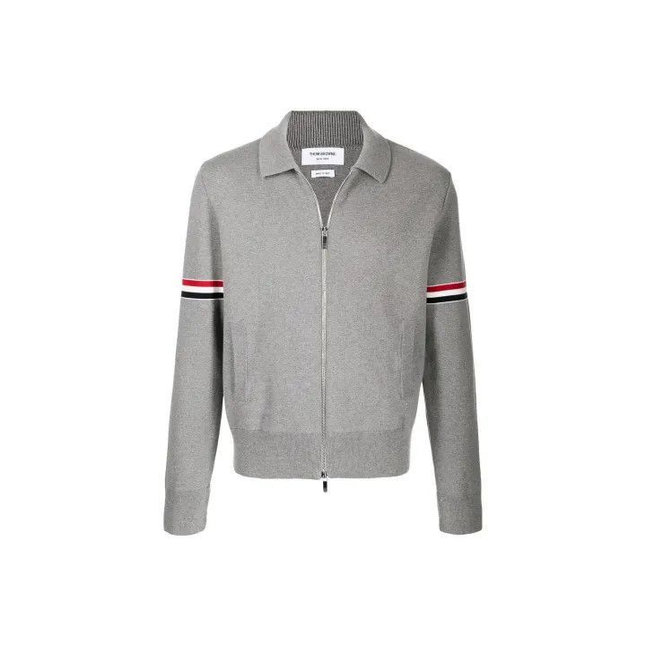Thom Browne Thom Browne Gray Zip Collar Knit Sweater -2507 Size US S / EU 44-46 / 1 - 7 Thumbnail
