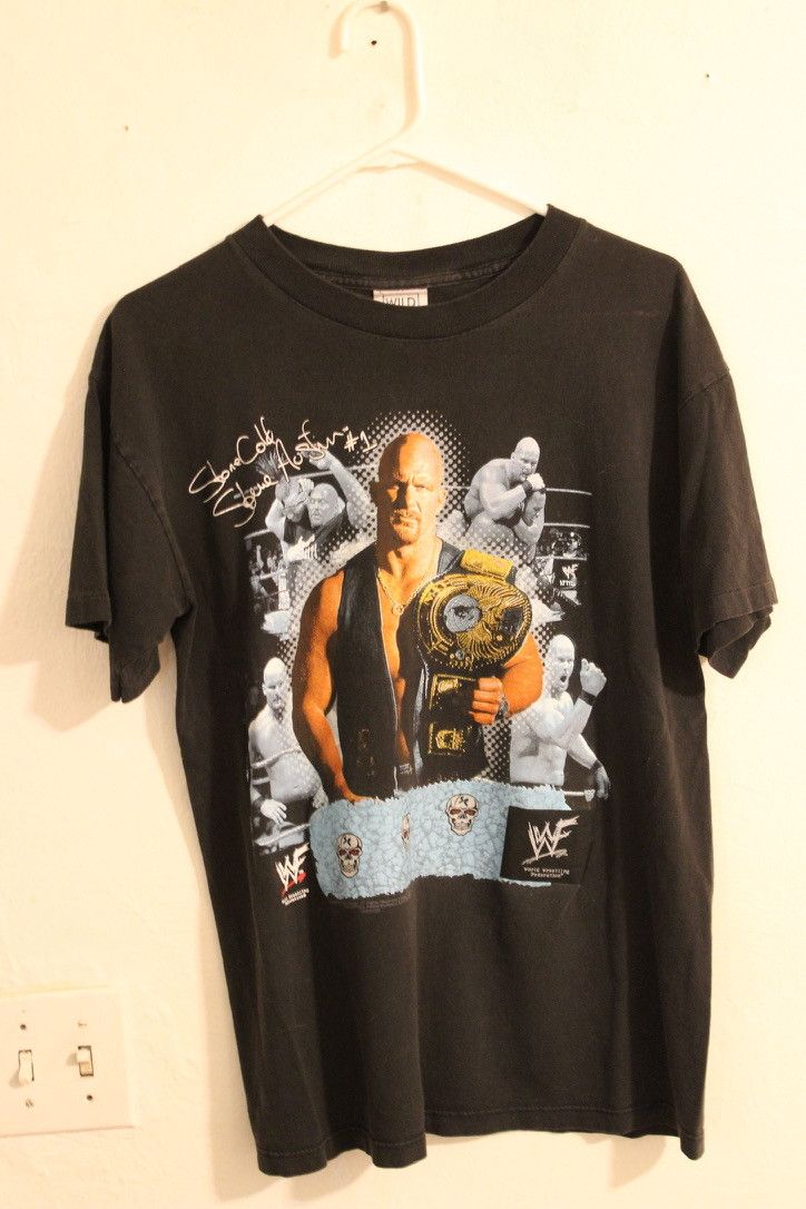 WWF Vintage 1998 Stone Cold WWF Championship Shirt Size US M / EU 48-50 / 2 - 1 Thumbnail