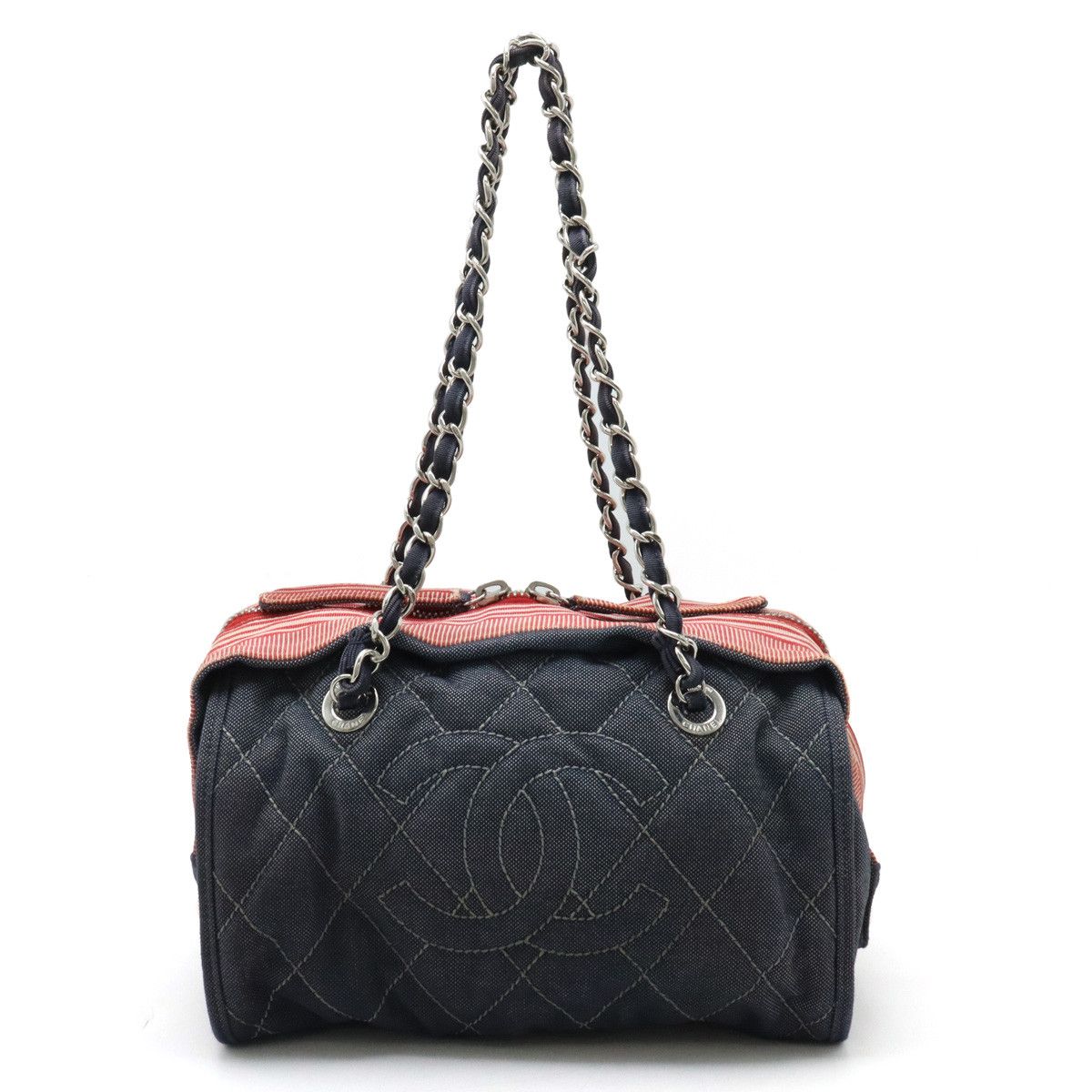 Chanel Chanel Chanel Denim Cruise Line Coco Mark Shoulder Bag A47955 Denim Crossbody Bag A47955 in Good Condition Size ONE SIZE - 1 Thumbnail