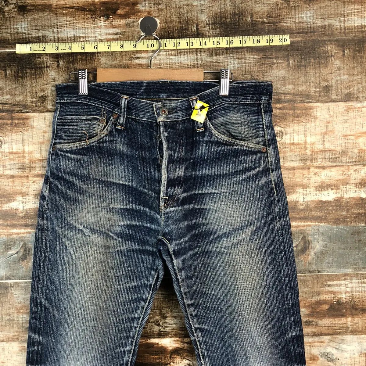 Edition Japan DL Graph Zero Denimio Distressed selvedge Denim Pants #A2073 Size US 33 - 2 Thumbnail