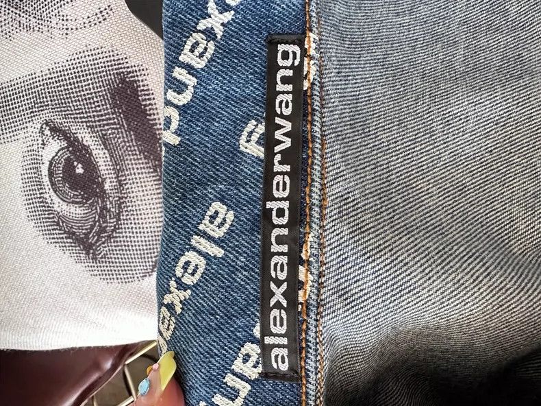 Alexander Wang Alexander Wang Denim Jacket with Logo Print Size XS / US 0-2 / IT 36-38 - 1 Thumbnail