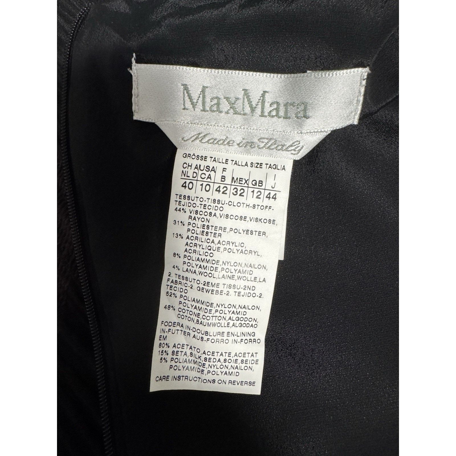 Max Mara Max Mara Dress Black Size 10 Made In Italy Size L / US 10 / IT 46 - 12 Thumbnail