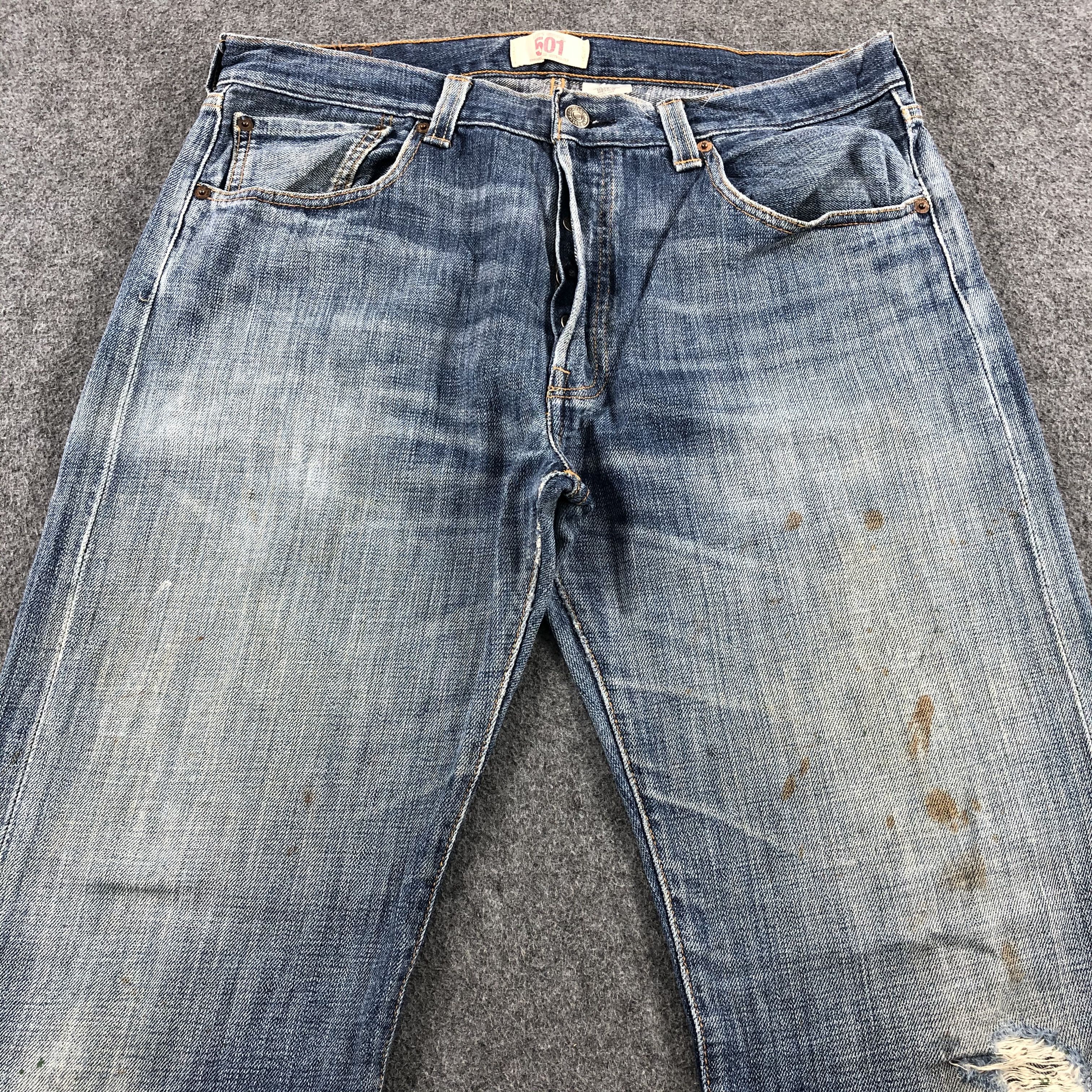 Levi's Vintage Blue Wash Levis 501 Jeans-JM1985 Size US 36 / EU 52 - 3 Thumbnail