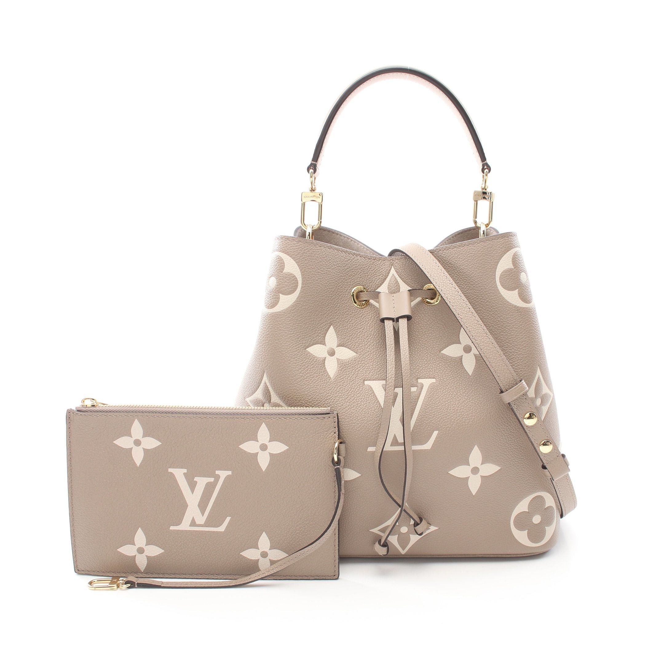 Louis Vuitton Louis Vuitton Neo Noe Mm Bicolor Monogram Empreinte Tourterelle Claim Shoulder Bag Leather Gray Beige Light Size ONE SIZE - 1 Thumbnail