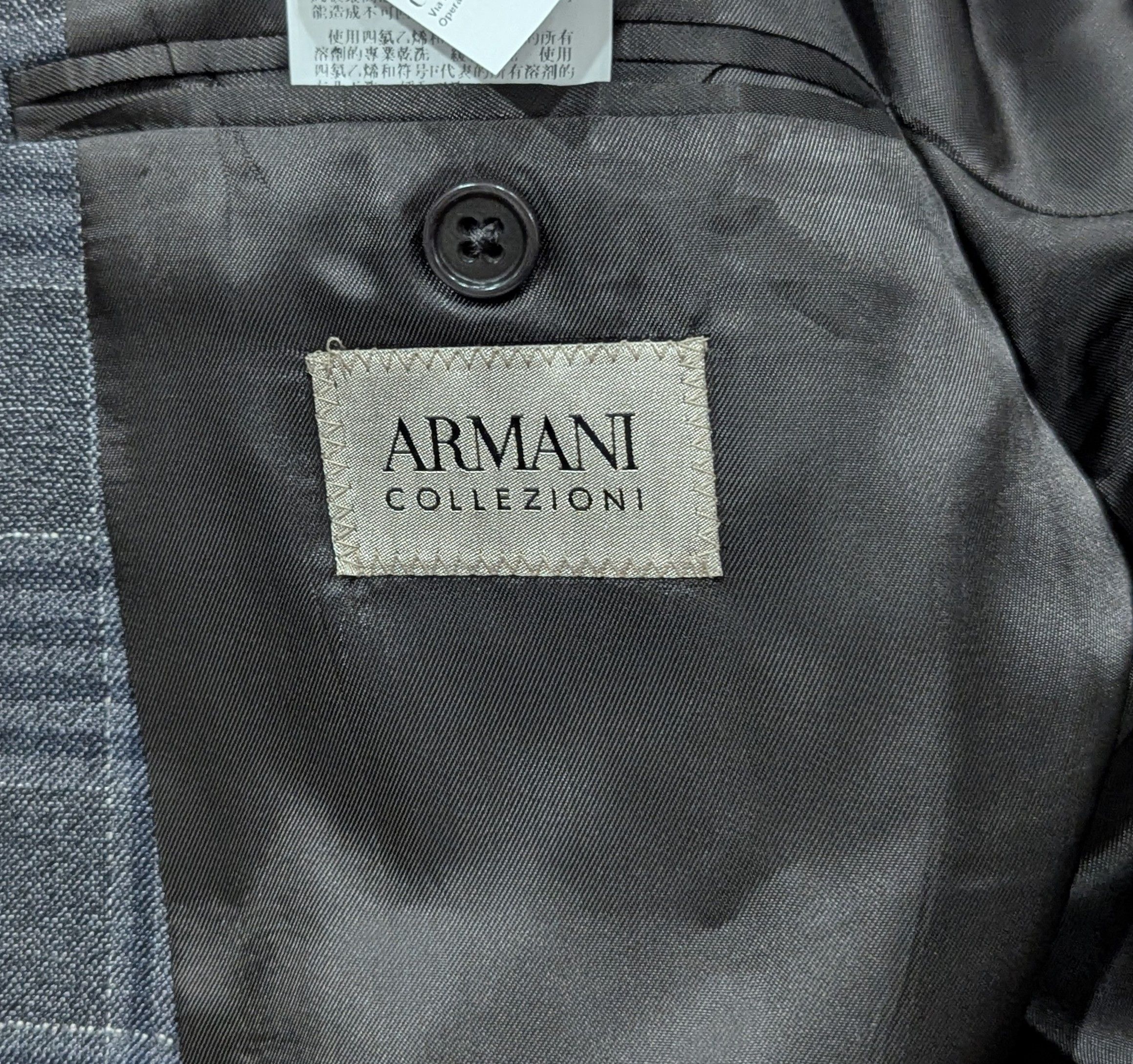 Armani Collezioni ARMANI COLLEZIONI Virgin Wool/Silk Blazer Gray 52 US 42 Size 42R - 5 Thumbnail