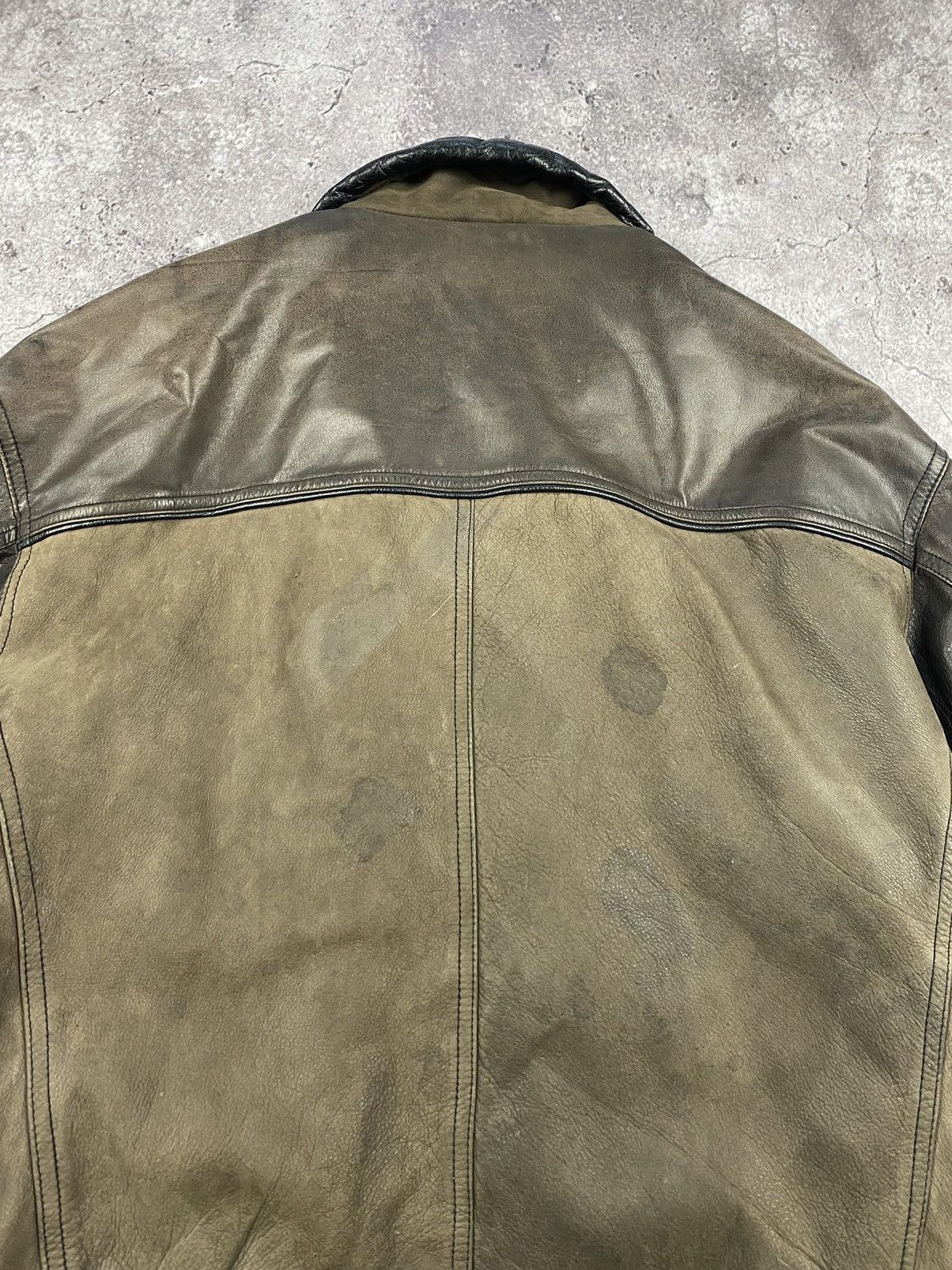 Genuine Leather Vintage Bomber Leather Jacket RIRI zip Avirex Schott 70-80s Size US M / EU 48-50 / 2 - 9 Thumbnail