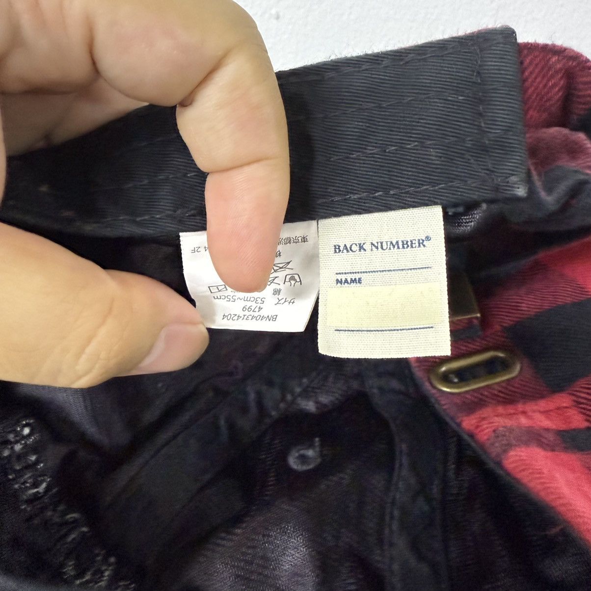 Other Back Number Japan Flannel Balenciaga Style 6 Panel Cap Size ONE SIZE - 6 Thumbnail