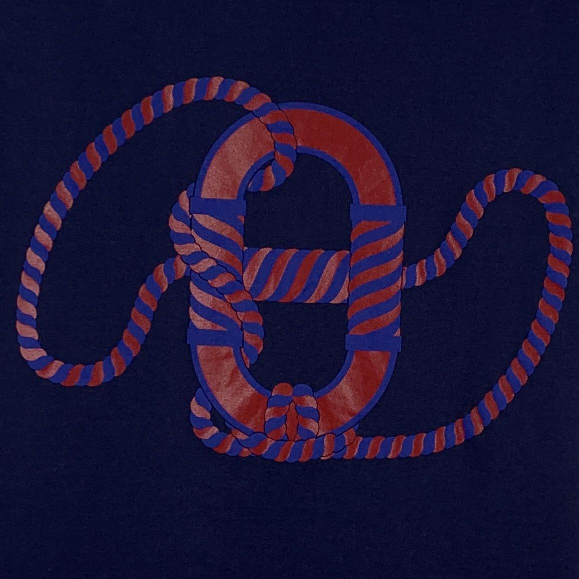 Hermes Hermes Lock Print T-Shirt Navy (40) Size US XXS / EU 40 - 5 Thumbnail