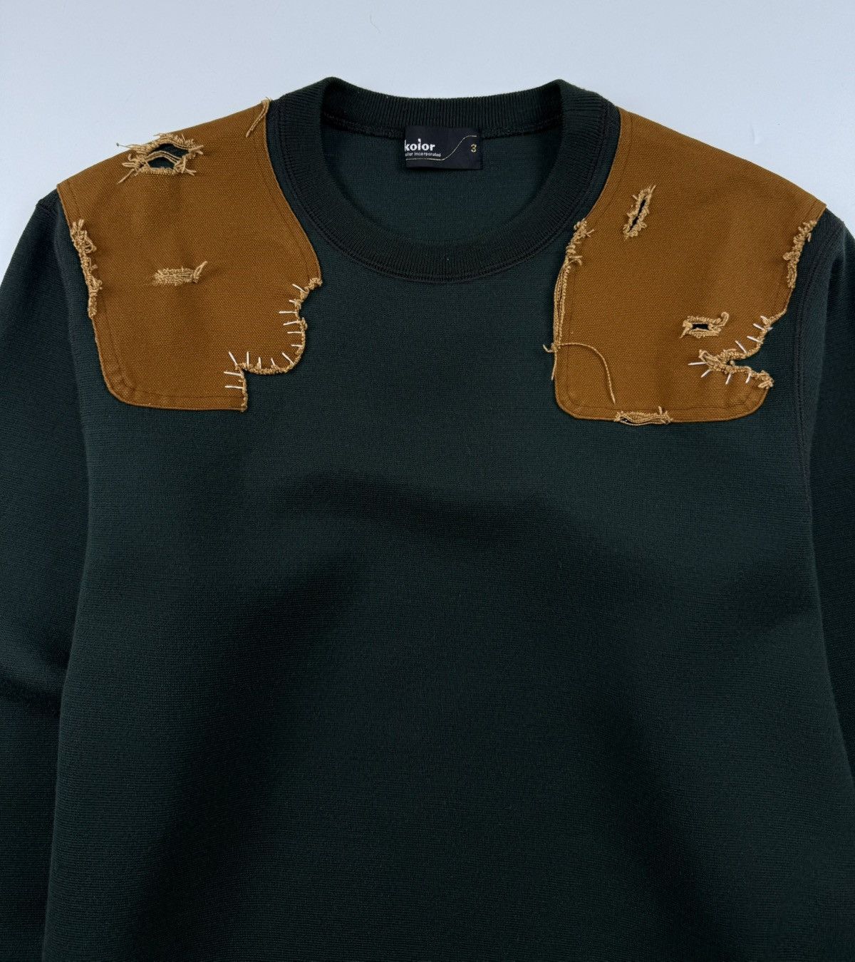 Kolor Kolor F/W’19 Hunter Crew Wool Sweater Size US L / EU 52-54 / 3 - 6 Thumbnail