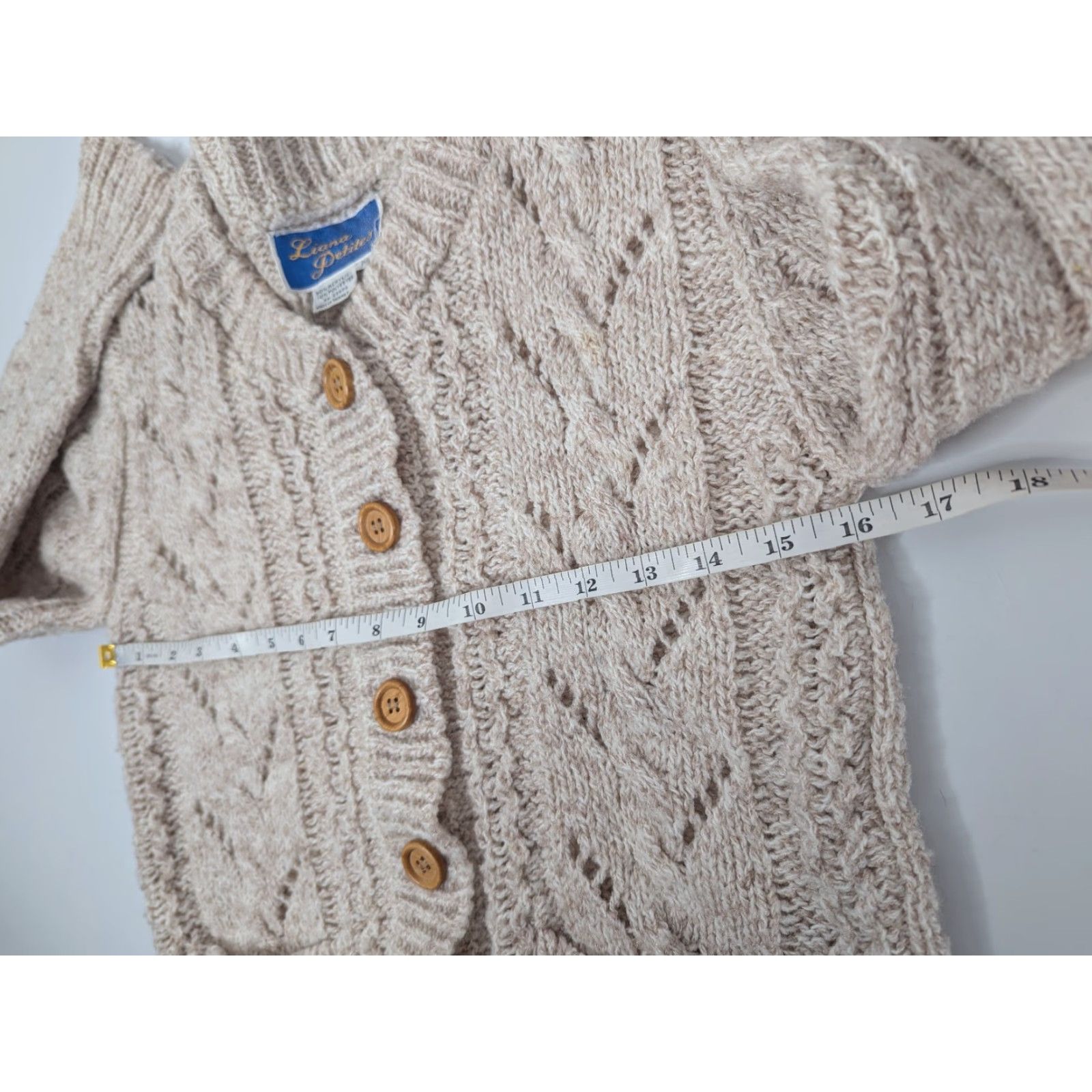 Vintage VINTAGE Liana Petites Women’s PS Cardigan Sweater Long Sleeve V-Neck Pockets Beige 80s 60s Retro Mens? Womens? Size S / US 4 / IT 40 - 6 Thumbnail