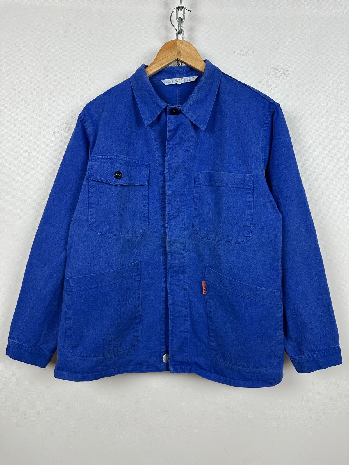 Le Laboureur 80s Vintage Lutteurs French Workwear Sanfor Chore Jacket Size US M / EU 48-50 / 2 - 1 Thumbnail