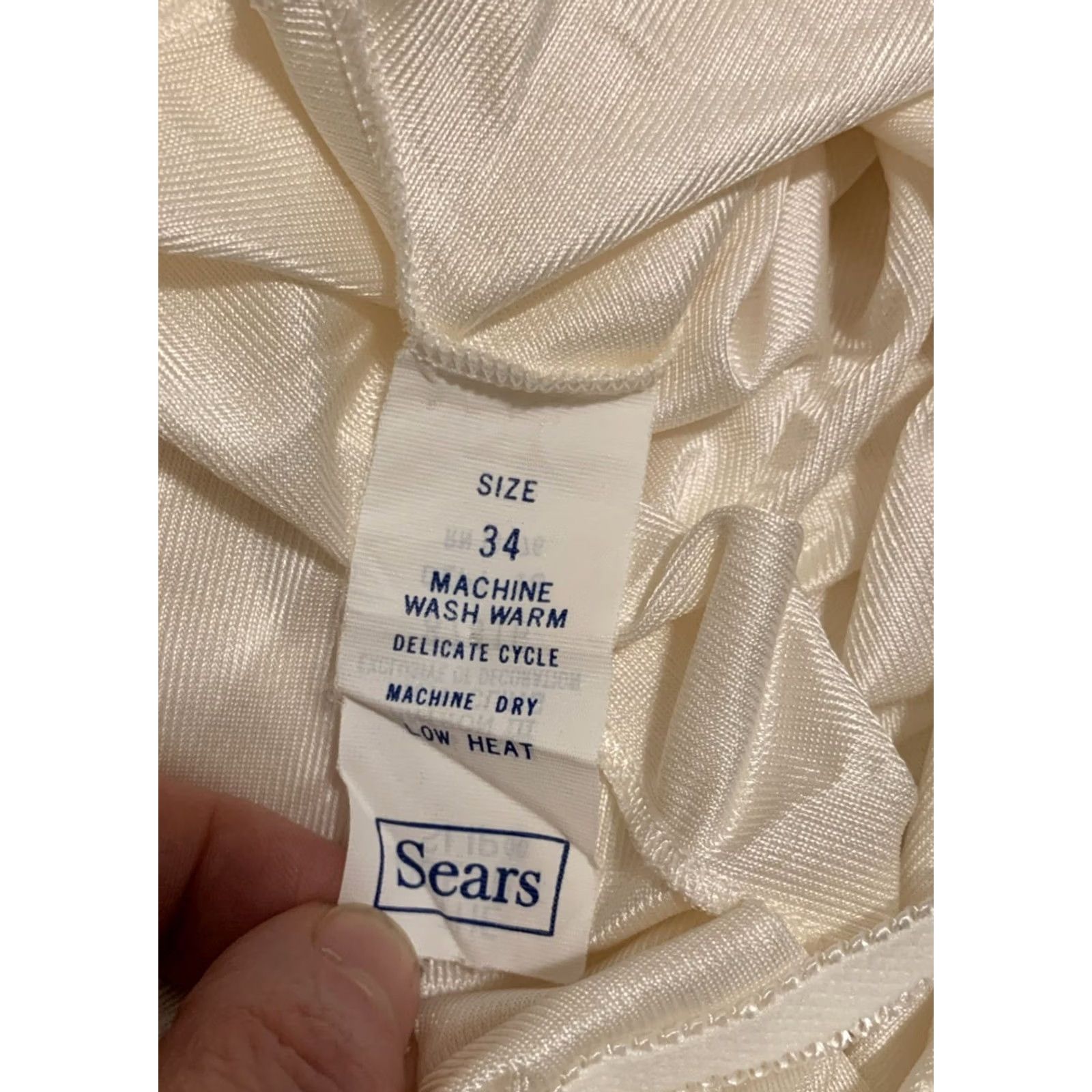 Sears VINTAGE SEARS SILKY IVORY NYLON lace LINGERIE FULL SLIP DRESS Long Sz 34 766 Size XXS / US 00 / IT 34 - 5 Thumbnail