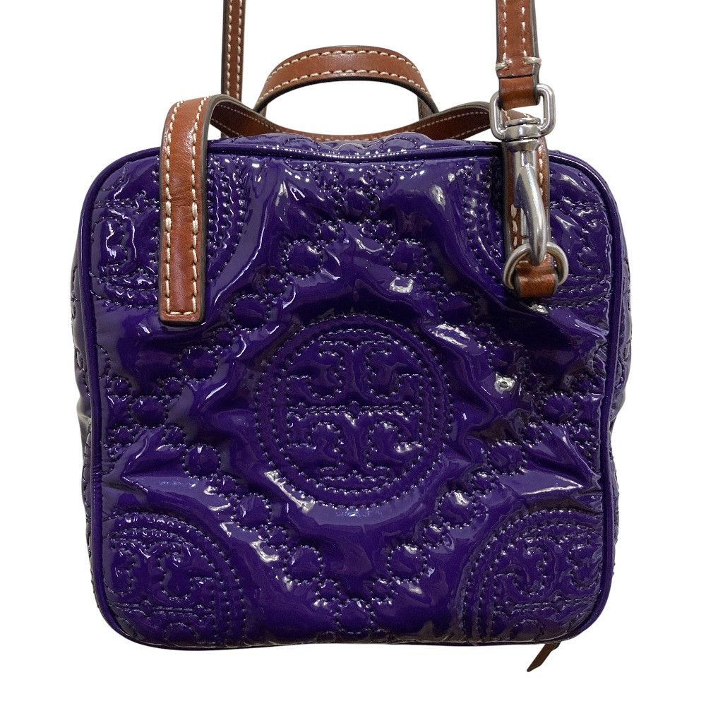 Tory Burch Tory Burch T Monogram Patent Cube Shoulder Bag Leather Shoulder Bag DUTY FREE for USA