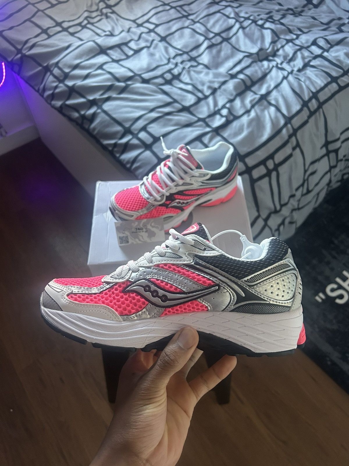 Saucony Saucony Omni Grid 9 - Pink Silver Size US 6 / EU 39 - 4 Thumbnail
