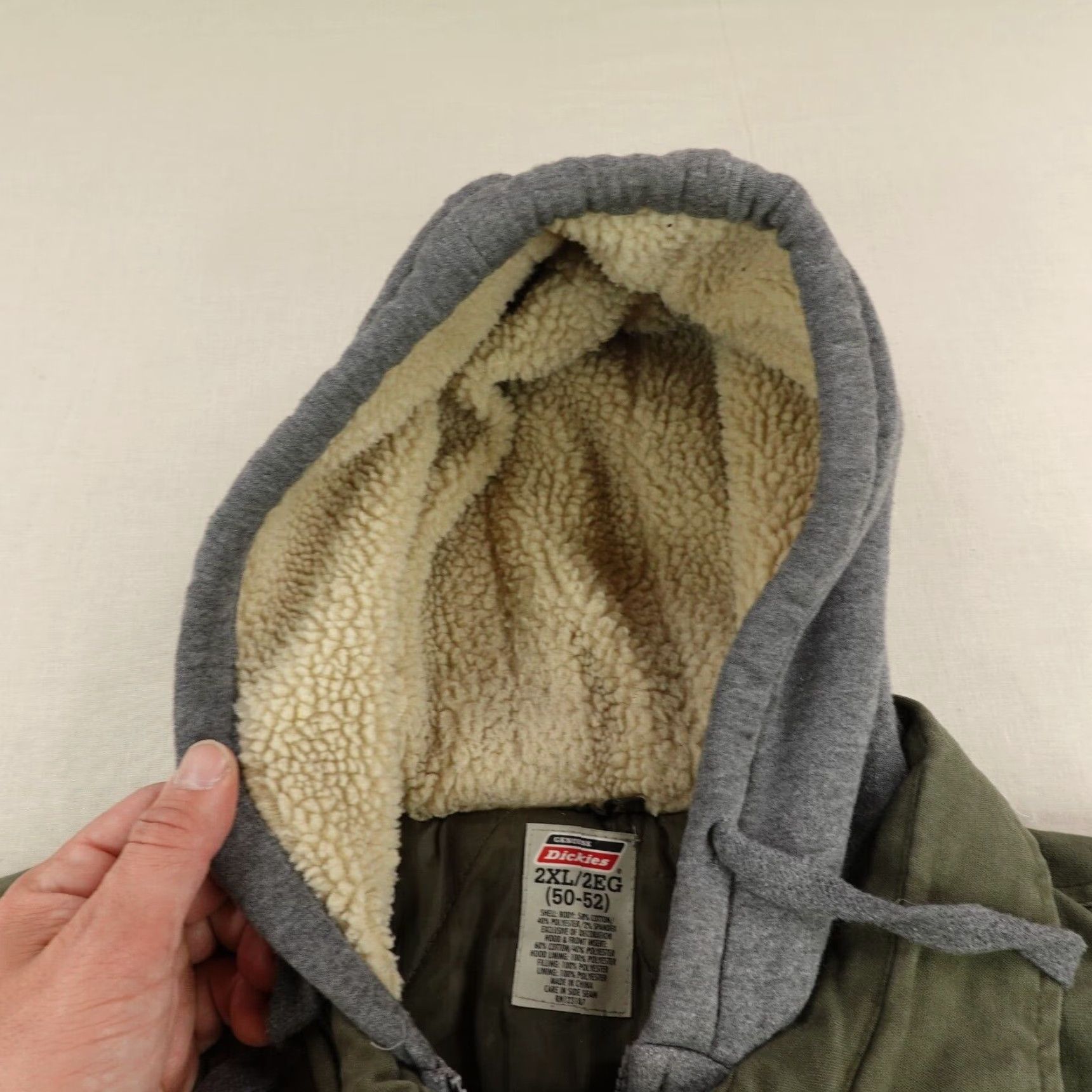 Dickies Dickies Jacket Mens 2XL Green Quilt Lined Canvas Hooded Chore Field Barn Coat Size US XXL / EU 58 / 5 - 5 Thumbnail