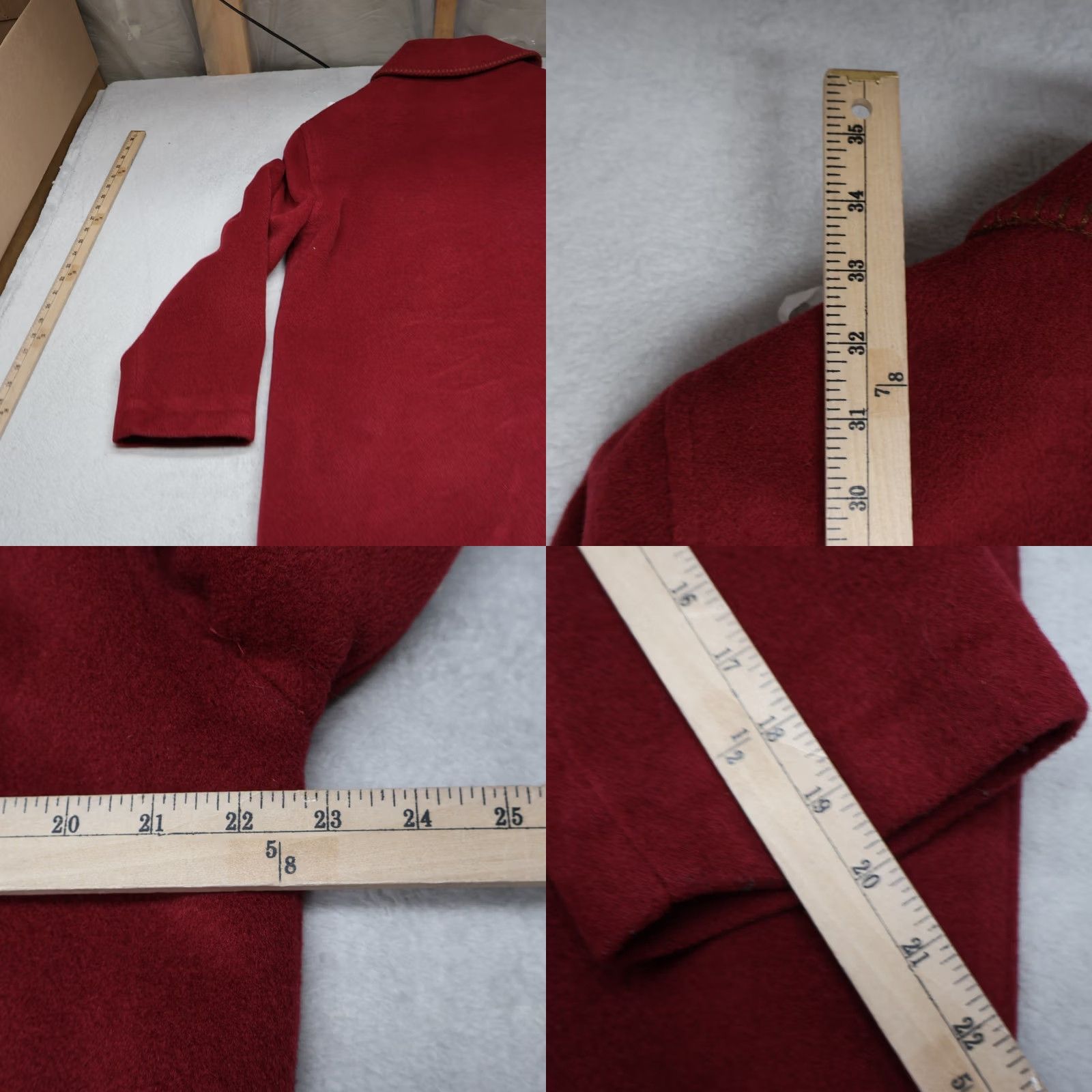 Lands' End VINTAGE Lands' End Coat Womens 12 Red Wool Blend Winter Chore Jacket Coat Button Front Lined Mid-Length USA Made Mens Womens Size XL / US 12-14 / IT 48-50 - 8 Thumbnail