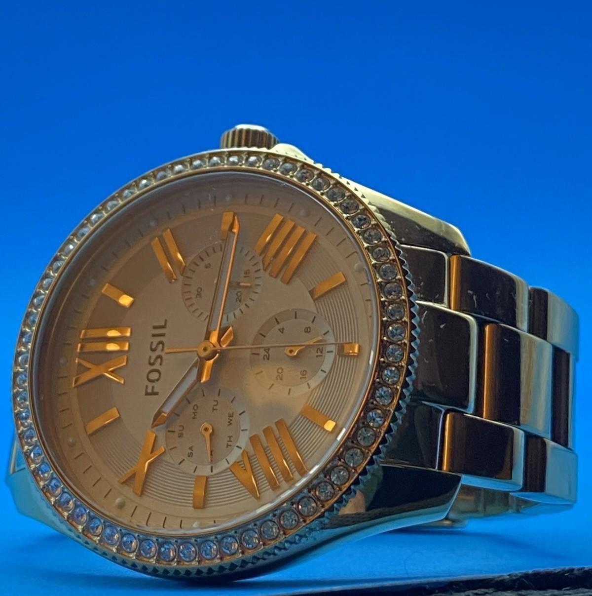 Fossil Fossil AM4483 Cecile Stainless Steel Rose Gold Dial Watch Size ONE SIZE - 6 Thumbnail