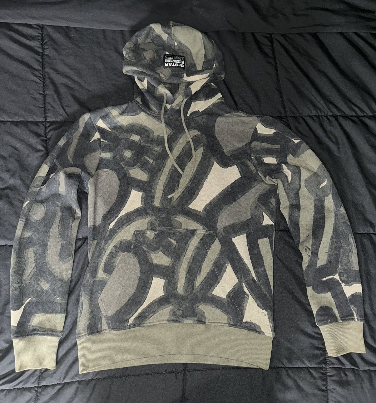G-Star G Star Brush Stroke Allover Hooded Sweater Size US S / EU 44-46 / 1 - 1 Thumbnail