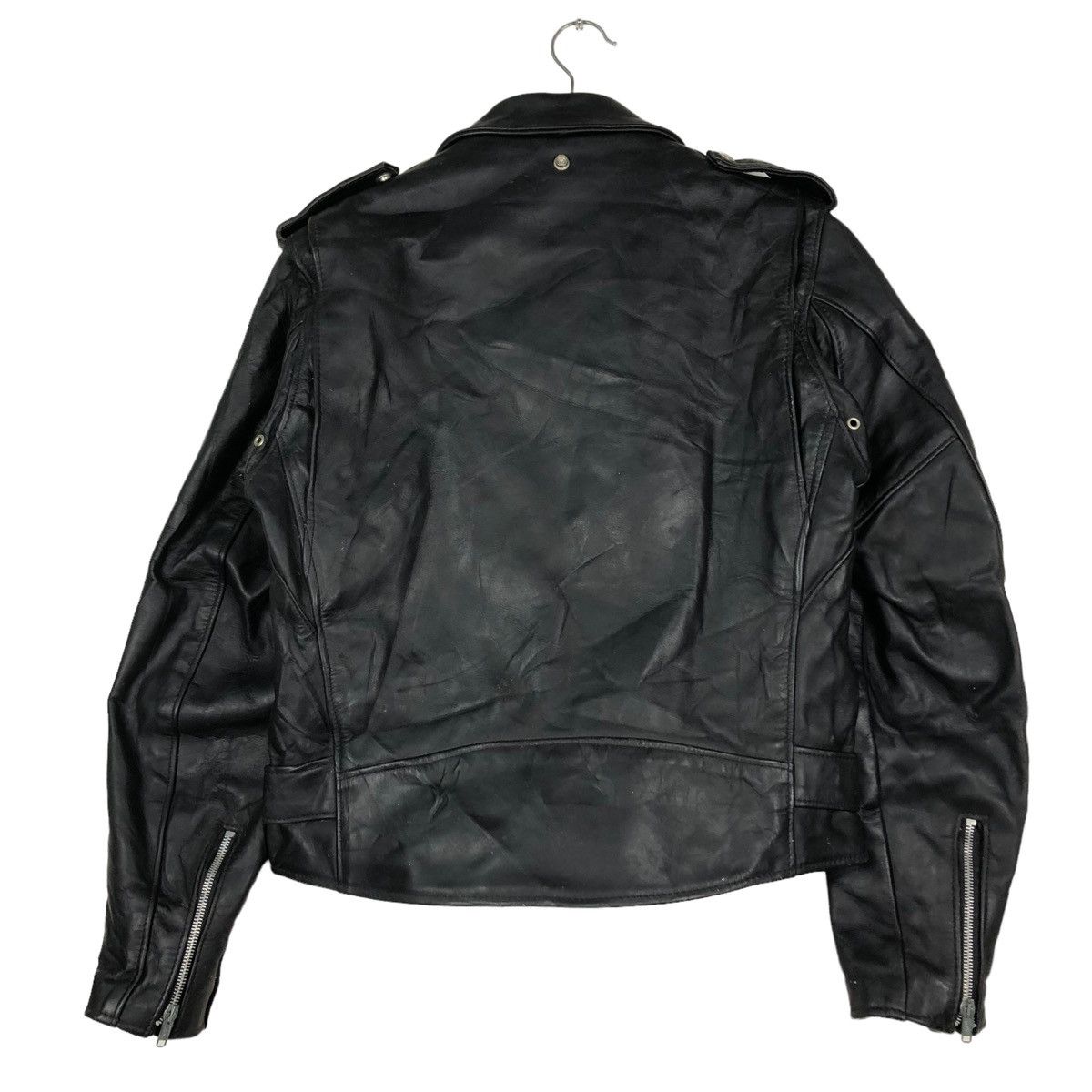 Schott ☄️VINTAGE DOUBLE COLLAR BIKER LEATHER JACKET SCHOTT PERFECTO Size US M / EU 48-50 / 2 - 10 Thumbnail