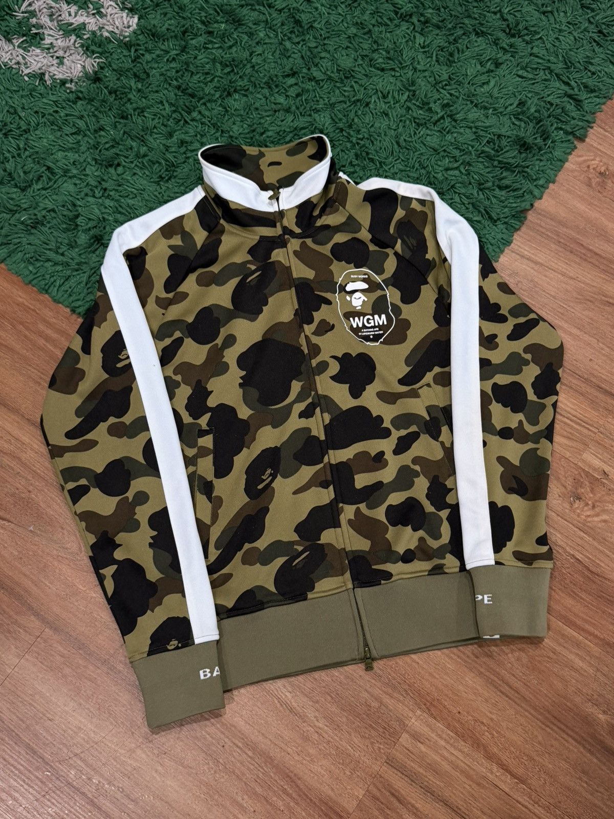 Bape BAPE - Green Camo Ape Head WGM Track Jacket - Medium Size US M / EU 48-50 / 2 - 1 Thumbnail