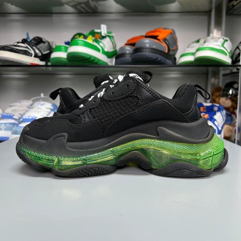 Balenciaga Balenciaga Triple S Black Green Sneakers-2505 Size US 5 / IT 35 - 4 Thumbnail