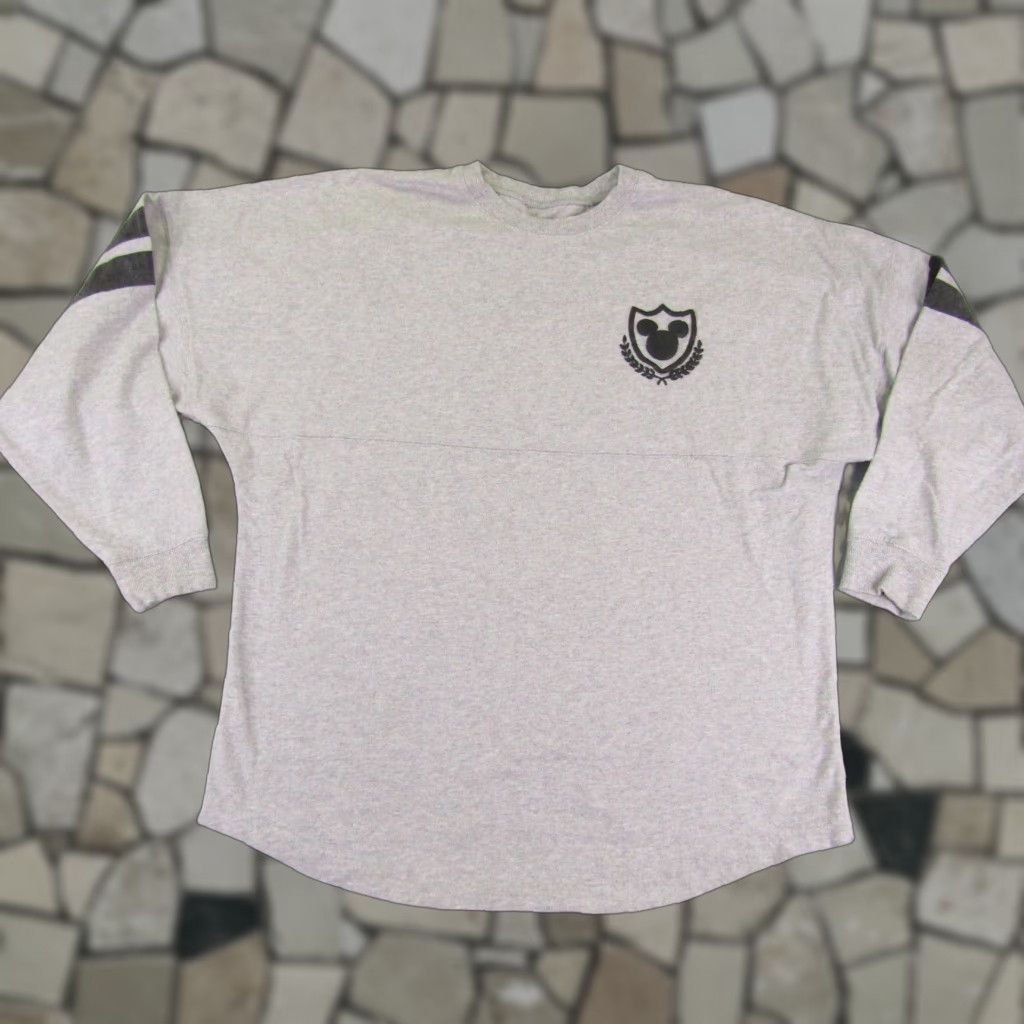 Disney VINTAGE Disney Men’s T-Shirt Crewneck S Gray Mickey Mouse Puff Print Logo 90s Style Size US S / EU 44-46 / 1 - 1 Thumbnail