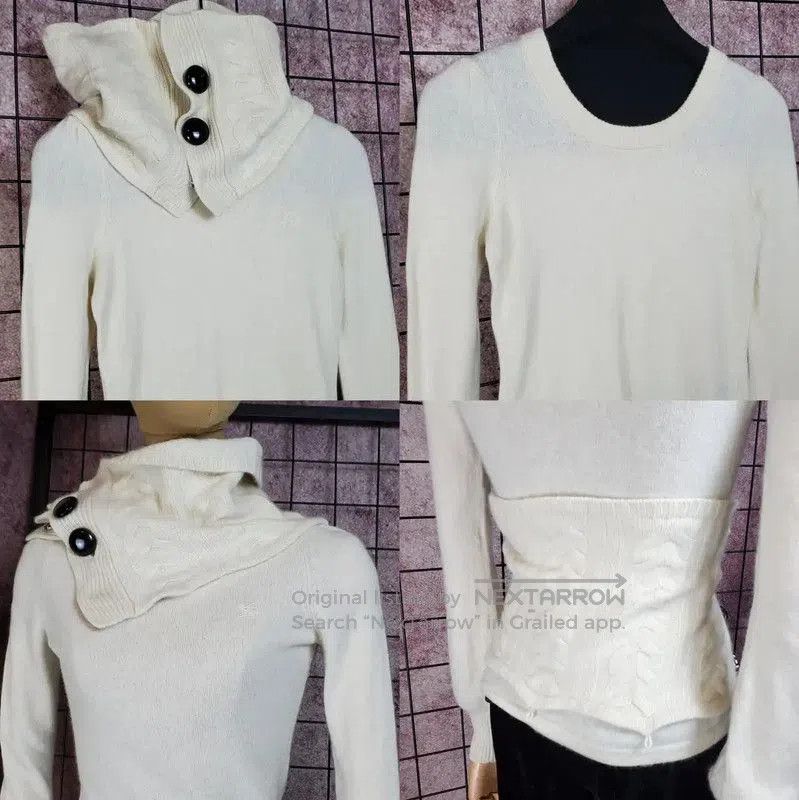 Burberry Burberry Cream Wool Blend Long Sleeve Sweater. Size S / US 4 / IT 40 - 4 Thumbnail