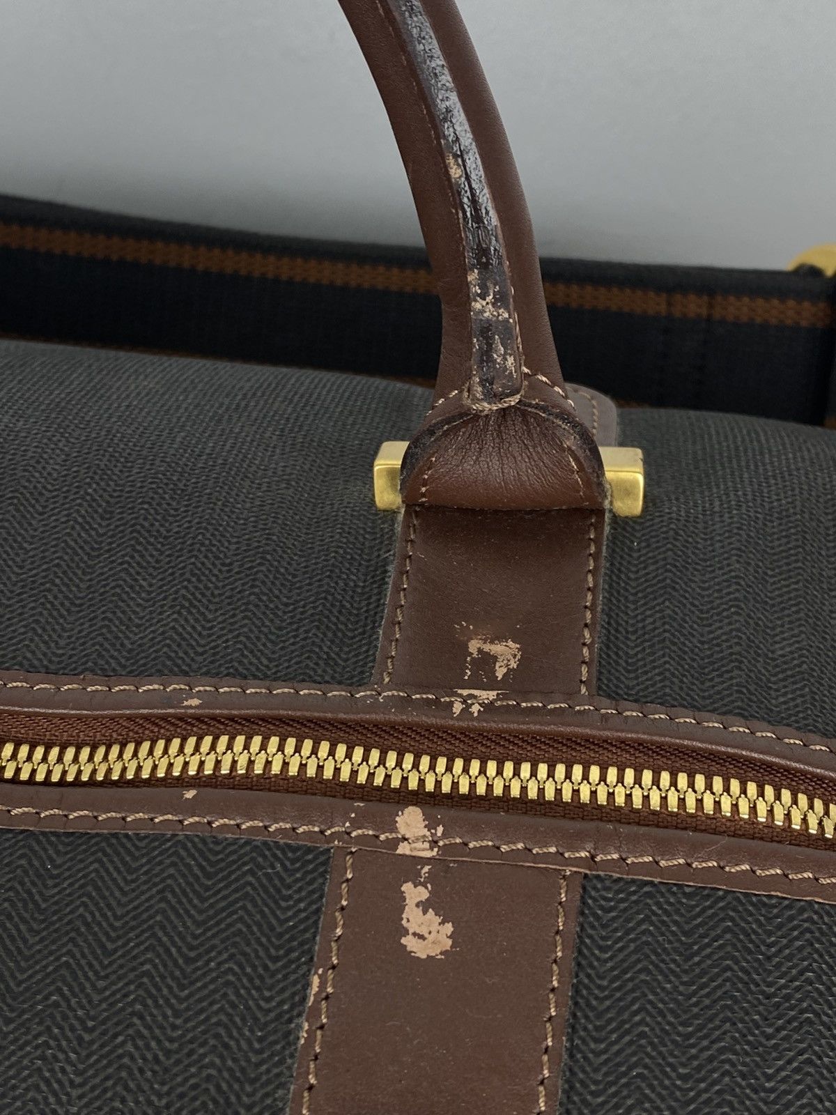 Alfred Dunhill Alfred Dunhill Brown PVC Leather Trim Boston Bag Size ONE SIZE - 12 Thumbnail