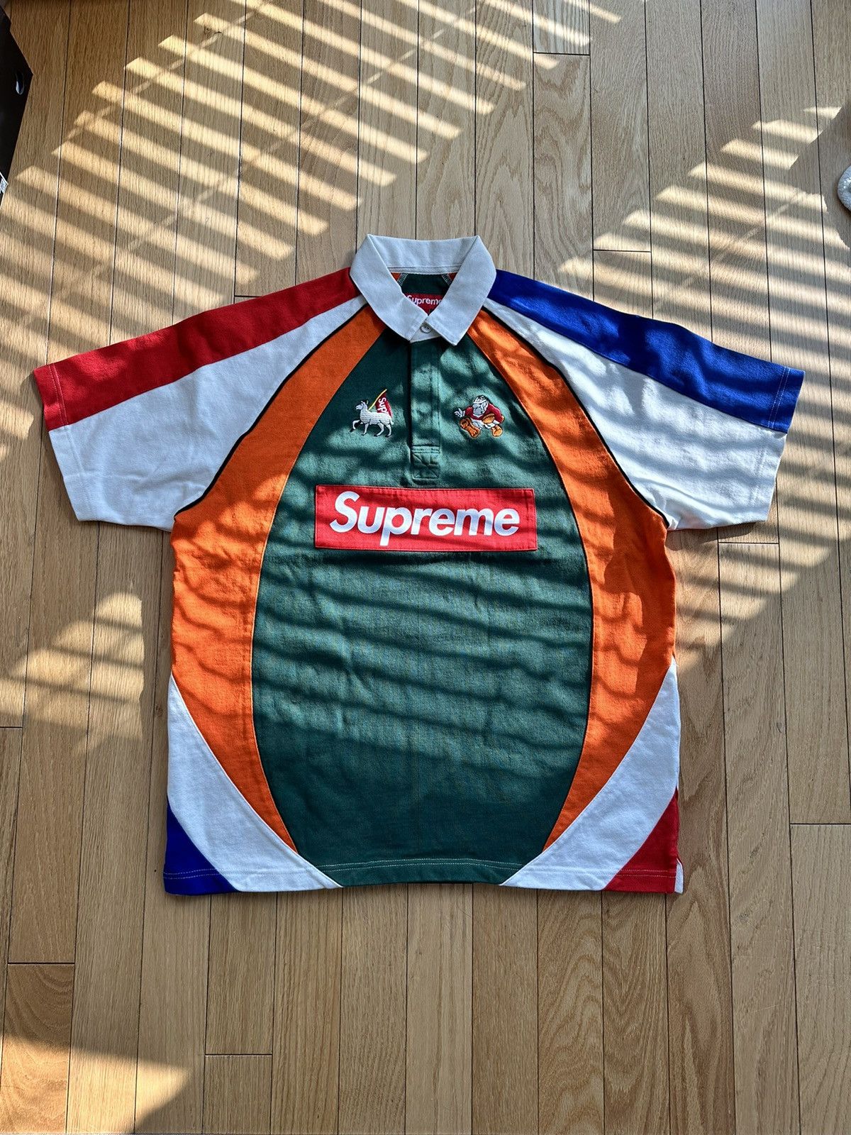 Image of Hype x Supreme S/s Rugby Large Multicolor Ss24 , Men's