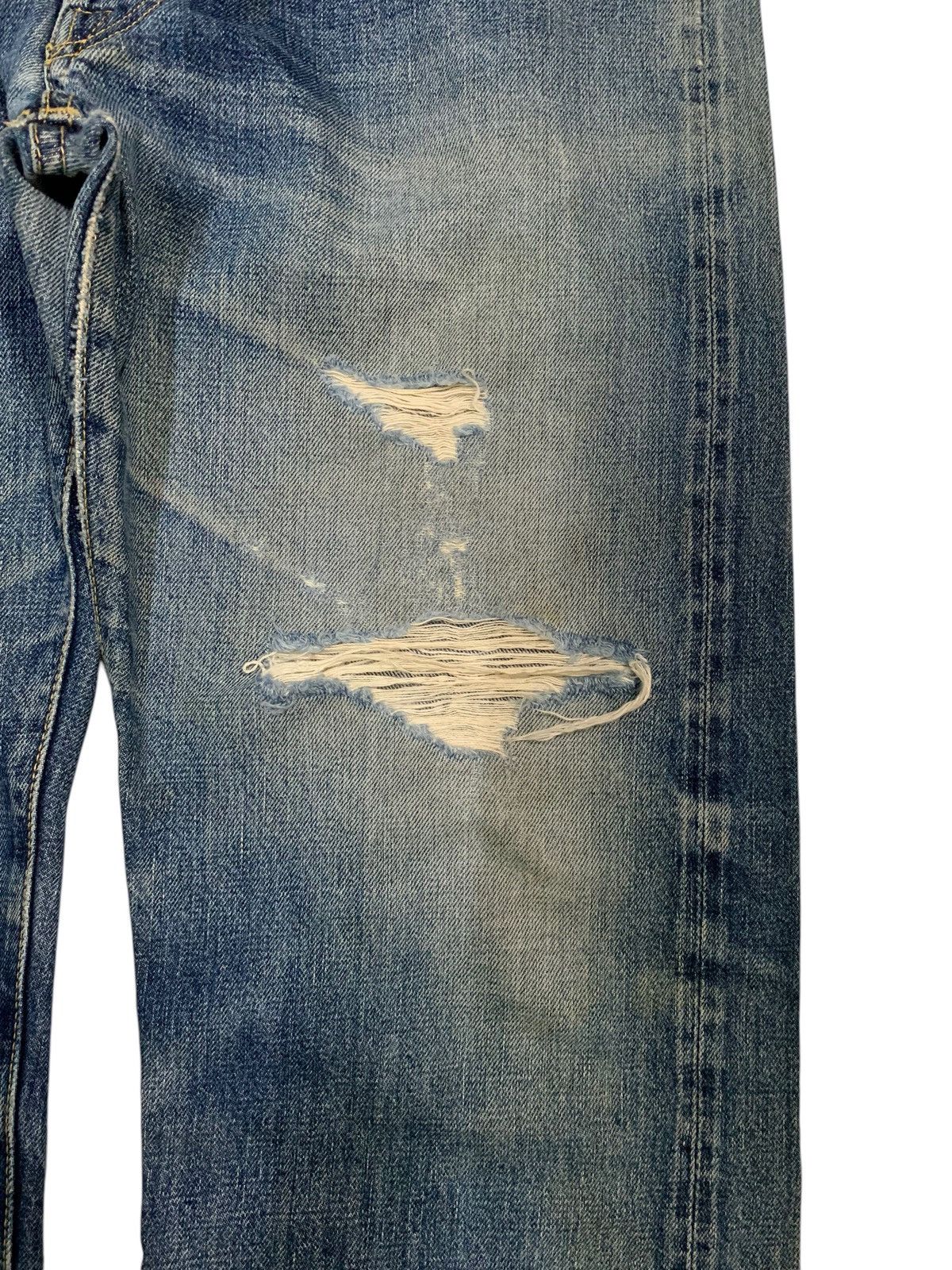 Kapital VINTAGE KAMAKURA SELVEDGE FADED JAPANESE DISTRESSED DENIM Size US 33 - 18 Thumbnail